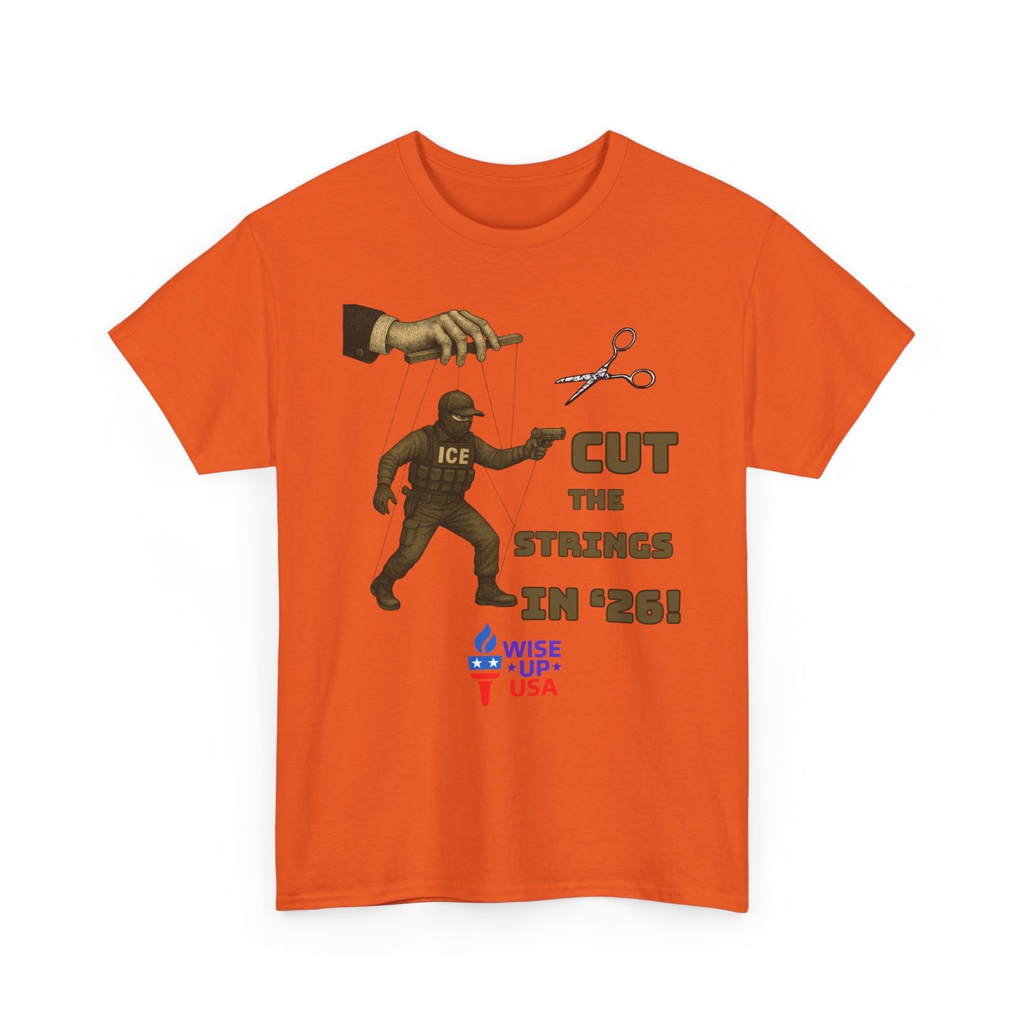 Cut the Strings in '26 Design, Midterm Election Shirt, Election Day Apparel, USA Pride Tee, Gift for Activists, Unisex Heavy cotton tee