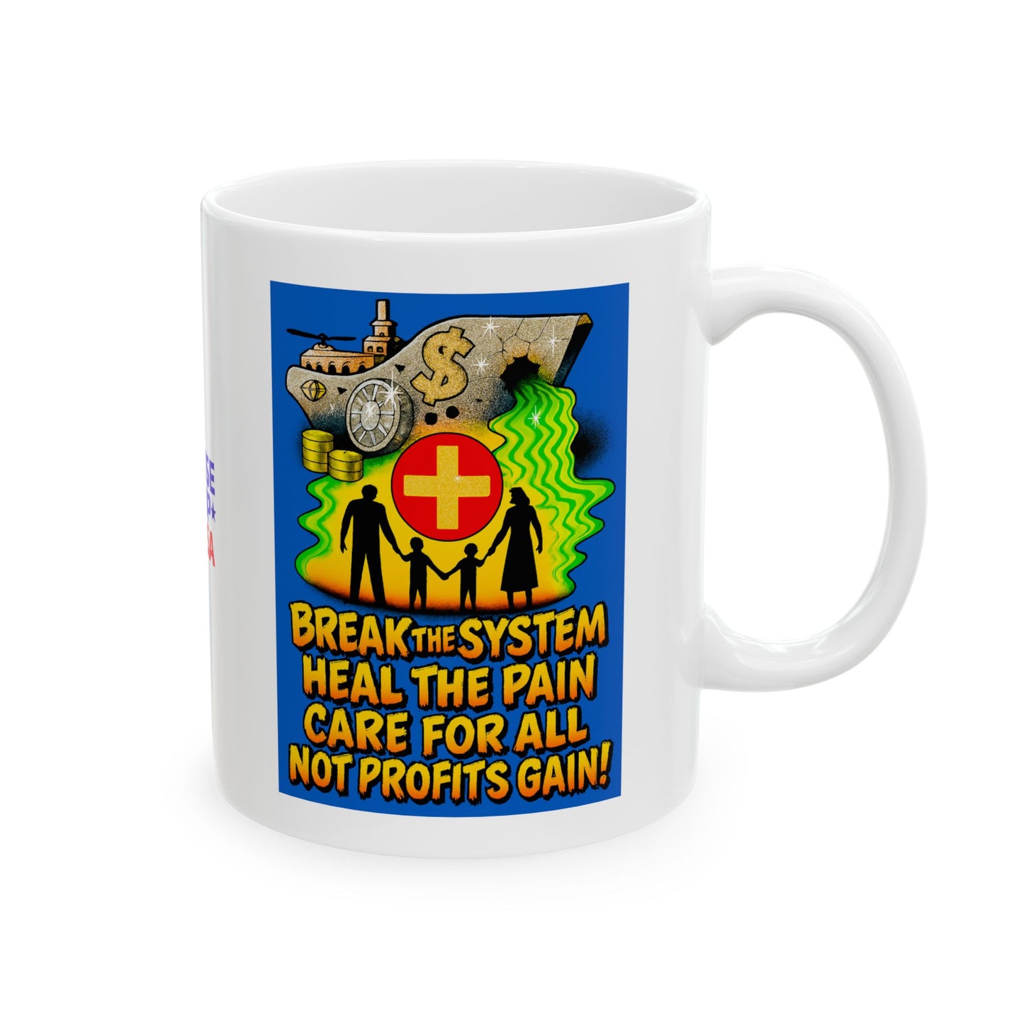 Ceramic Mug, Care for All in 26, Election Decor, Wise Up USA, Activist Gift, Midterms 26, Political Coffee Cup, Protester Present, Universal