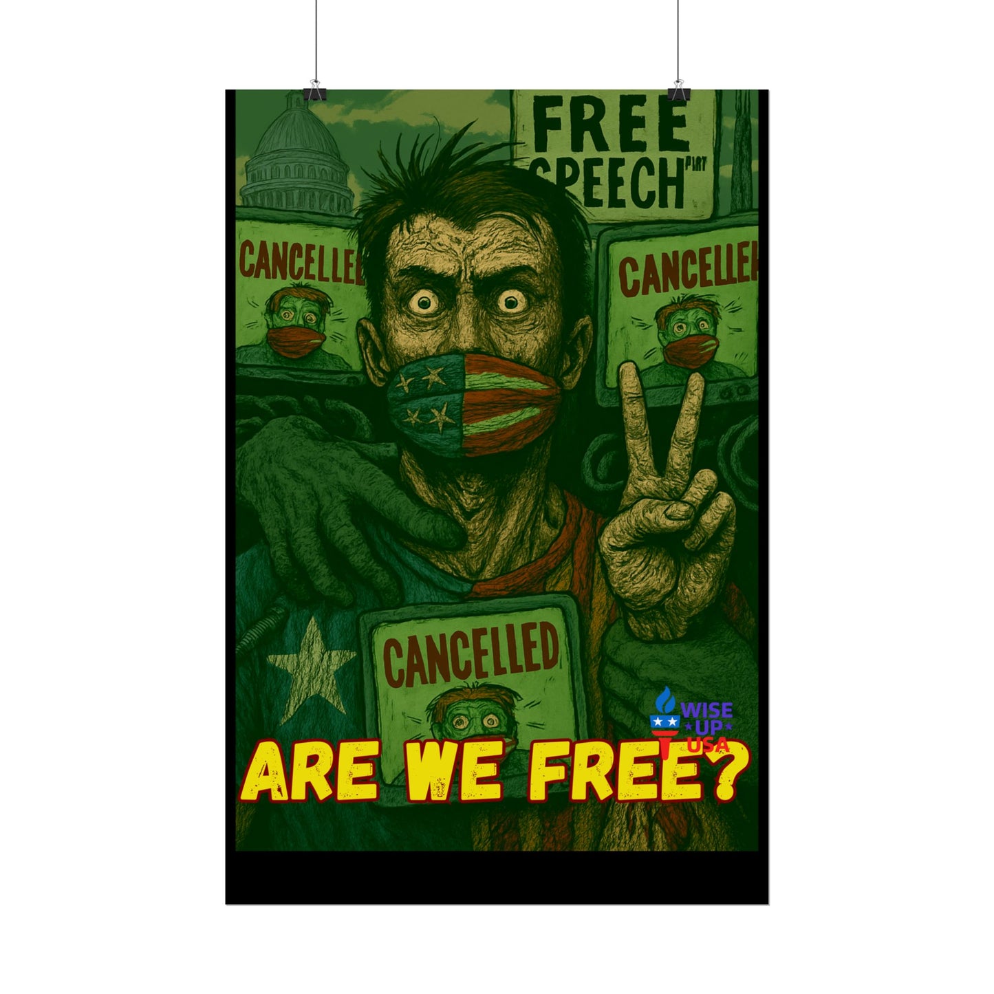 Protest Poster, Stop Cancel Culture Design, Activist Wall Art, Bold Political Message, Dorm Room Decor, Office Art, Election Season Sign