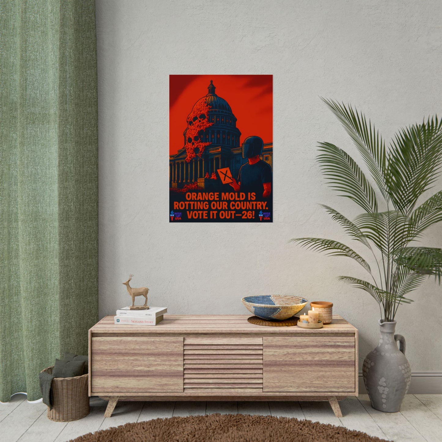 Colorful Protest Art Poster, Capitol Mold in 26, Activism Wall Art, Political Prints, Universal Health Care, Midterm Elections, oust elite