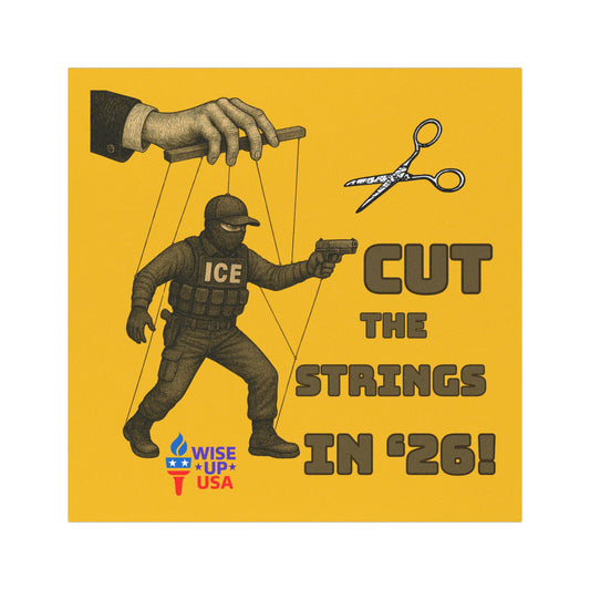 Political Car Magnets - Cut the Strings '26, Election Decor, Wise Up USA, Fun Vehicle Accessory, Gift for Activists, Midterms 26, Puppet