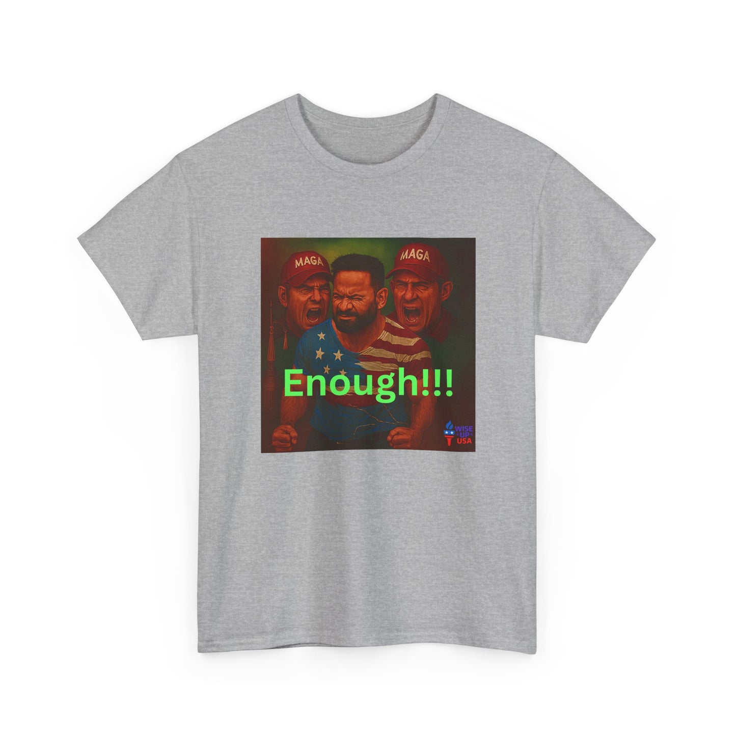 Enough 2 MAGA! Unisex Heavy Cotton Tee, Election Day Apparel Activists, Against Trump, Republicans, and MAGA, Resistance, No MAGA,