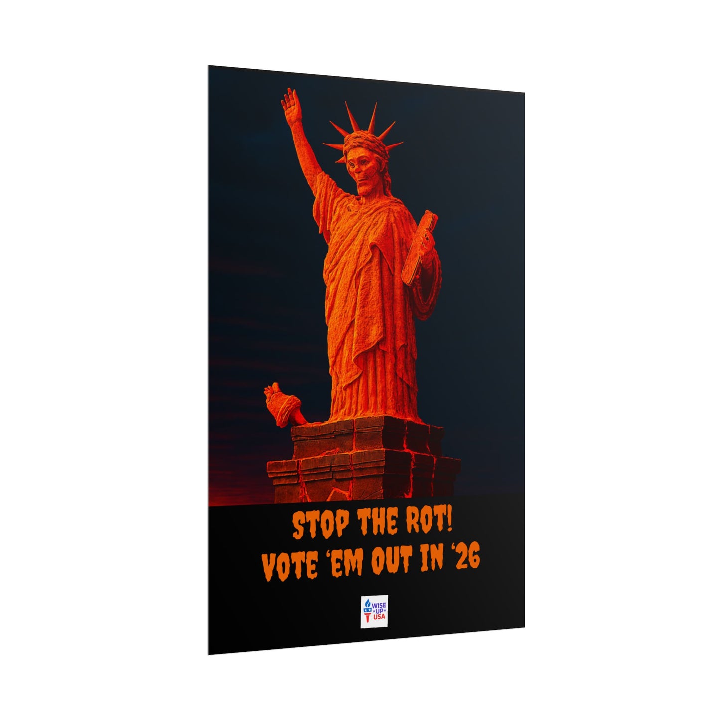 Colorful Protest Art Poster, Mold Rot Statue of Liberty, Activism Wall Art, Political Activist Prints, Vote Congress OUT, Midterms