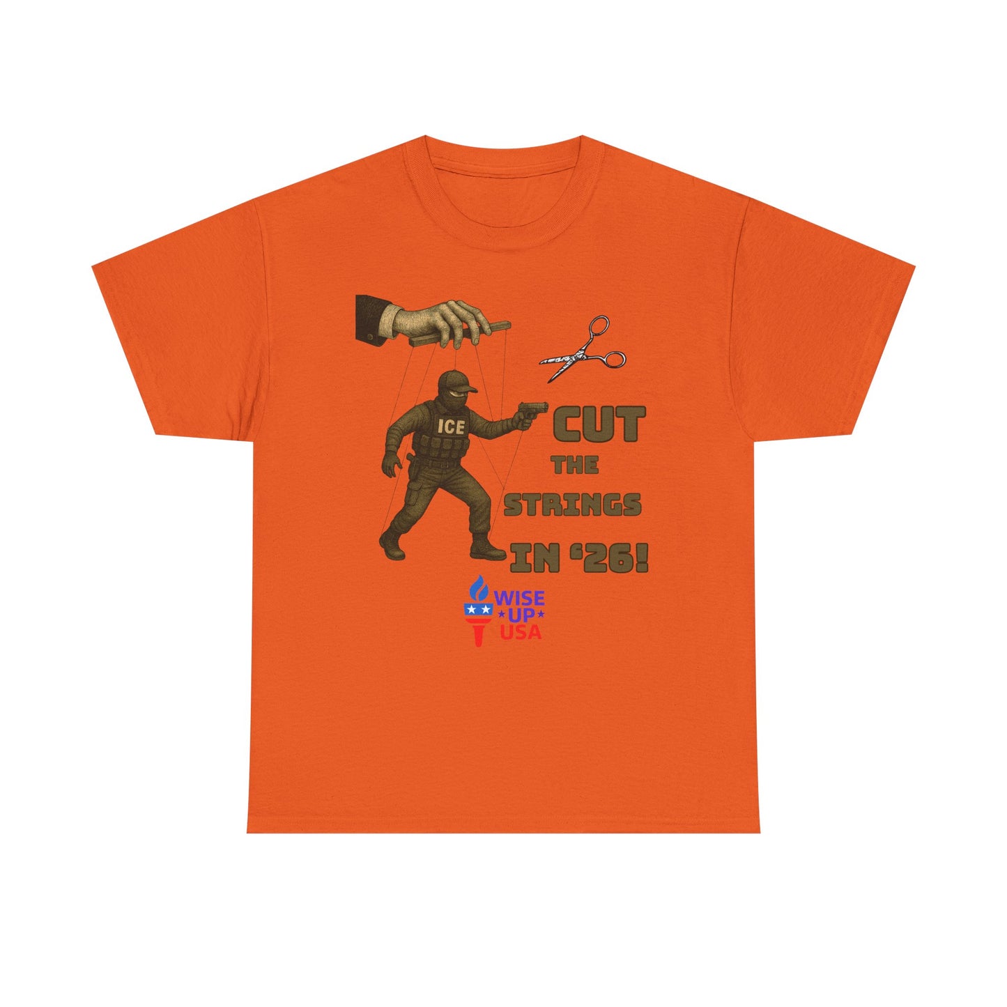 Cut the Strings in '26 Design, Midterm Election Shirt, Election Day Apparel, USA Pride Tee, Gift for Activists, Unisex Heavy cotton tee