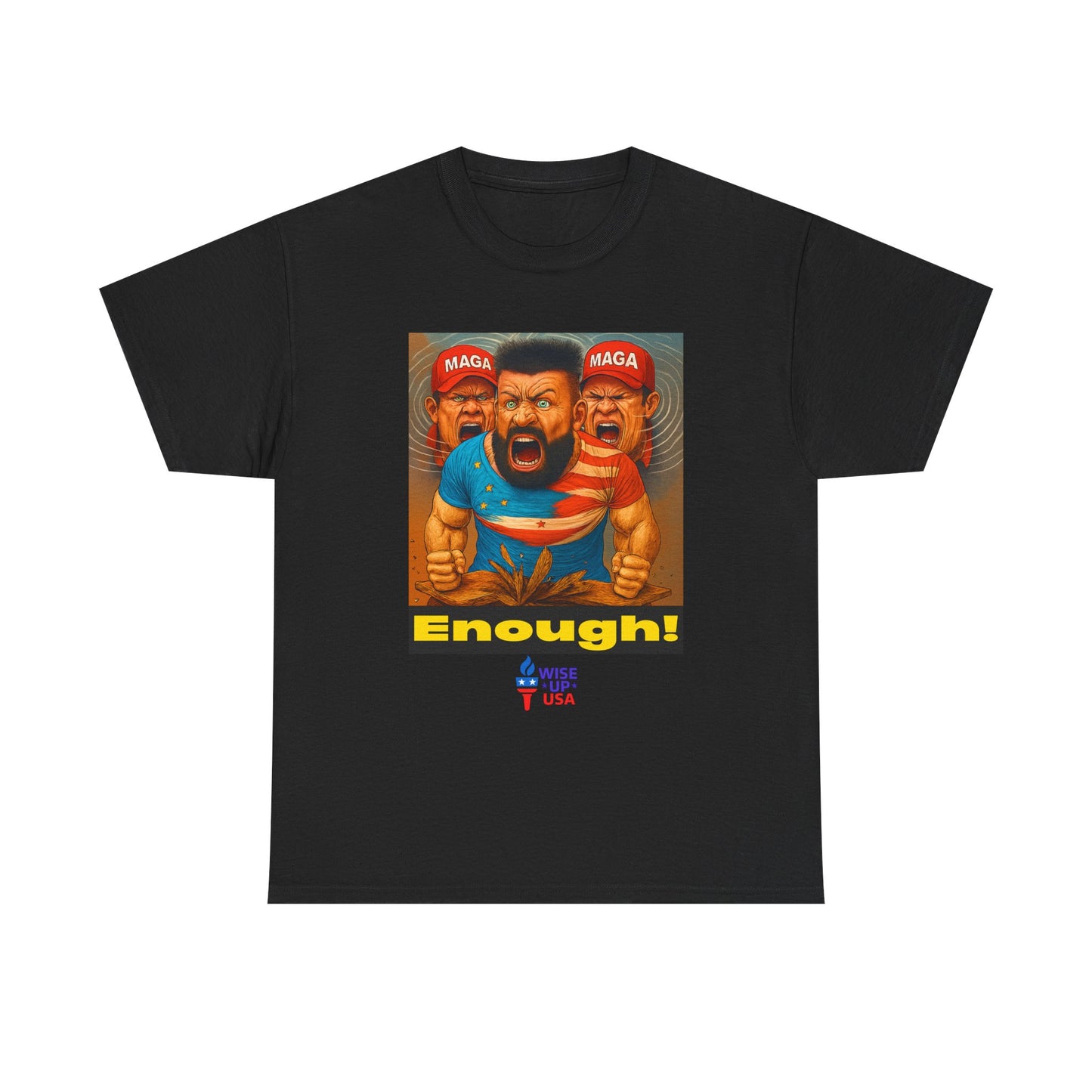 Enough MAGA! Unisex Heavy Cotton Tee, Election Day Apparel Activists, Against Trump, Republicans, and MAGA, Resistance, No MAGA, Propaganda