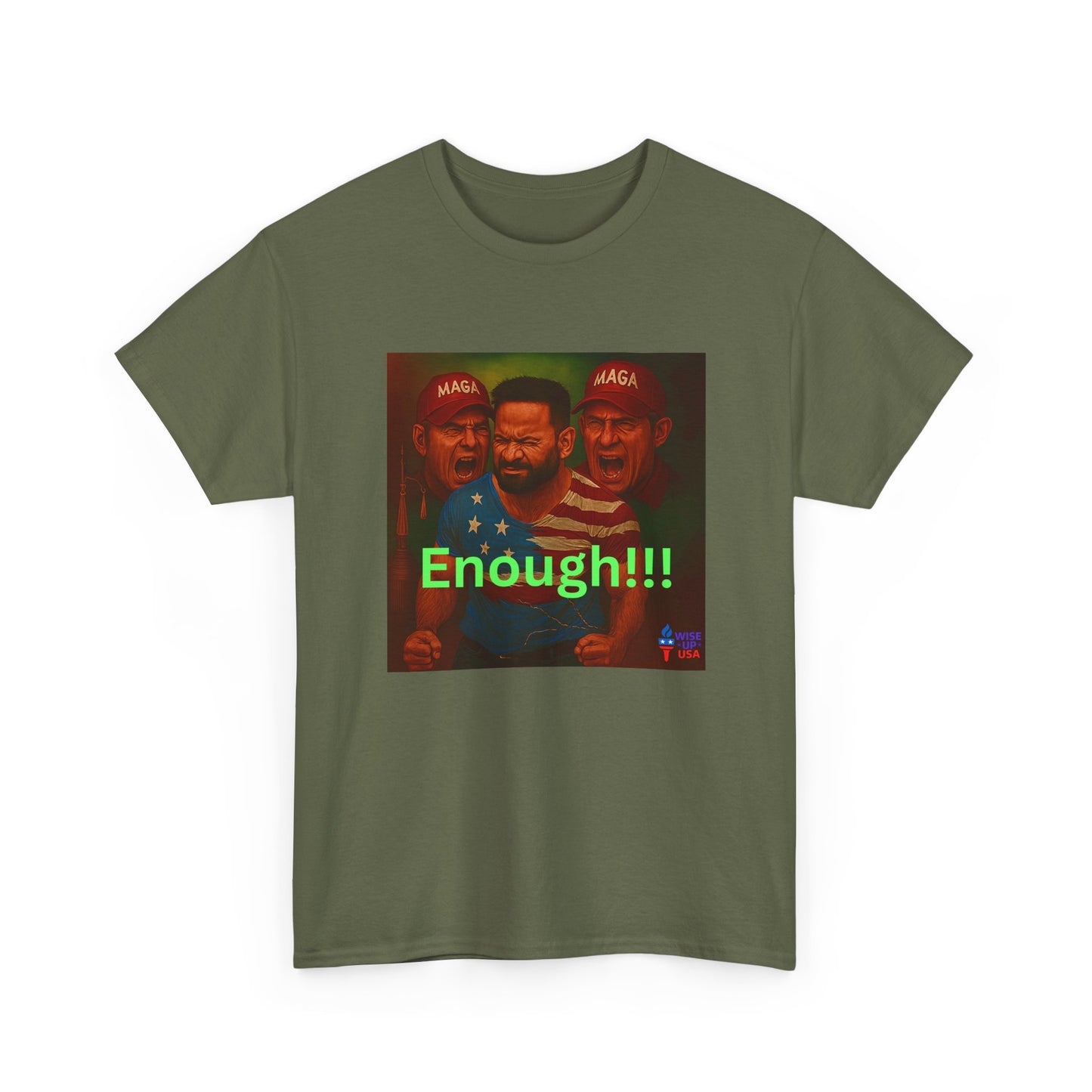 Enough 2 MAGA! Unisex Heavy Cotton Tee, Election Day Apparel Activists, Against Trump, Republicans, and MAGA, Resistance, No MAGA,