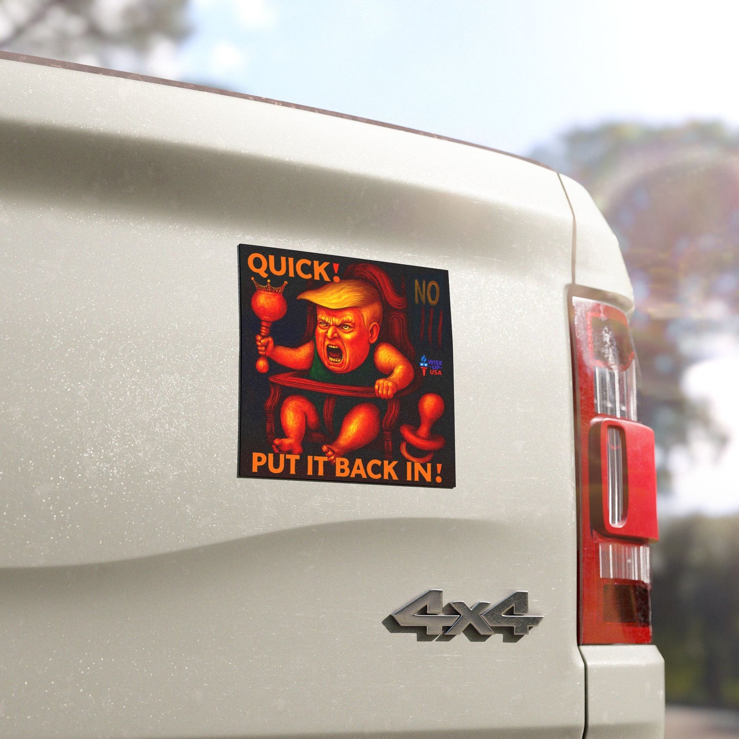 Political Refrigerator/Car Magnets, Hush Baby Trump, , Activist Gift , Stop Trump, Wise Up USA, Midterm Elections, Vote '26, Stop MAGA