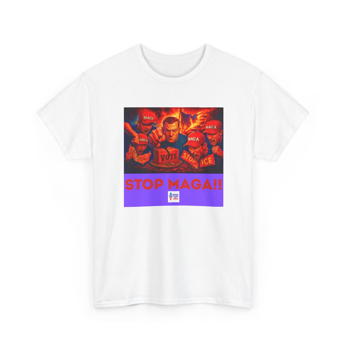 STOP MAGA '26 Unisex Heavy Cotton Tee - Election Day Apparel, Stop Trump - Gift for Activists, Midterm 26 - Rid of Republicans, Stop ICE,
