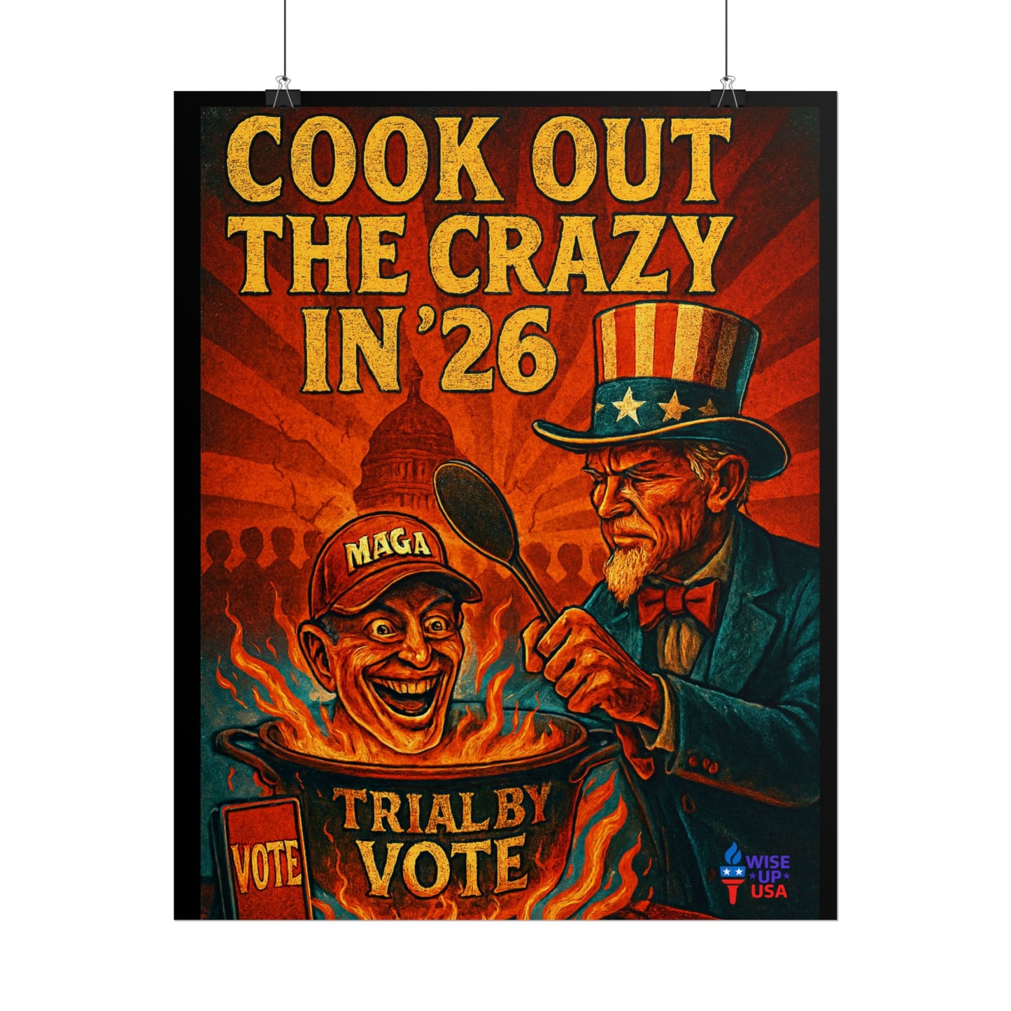 Political Protest Poster, USA Election Voting Out MAGA People 2026, Activist Art Print, Resistance Rally Sign, Patriotic Home Decor,
