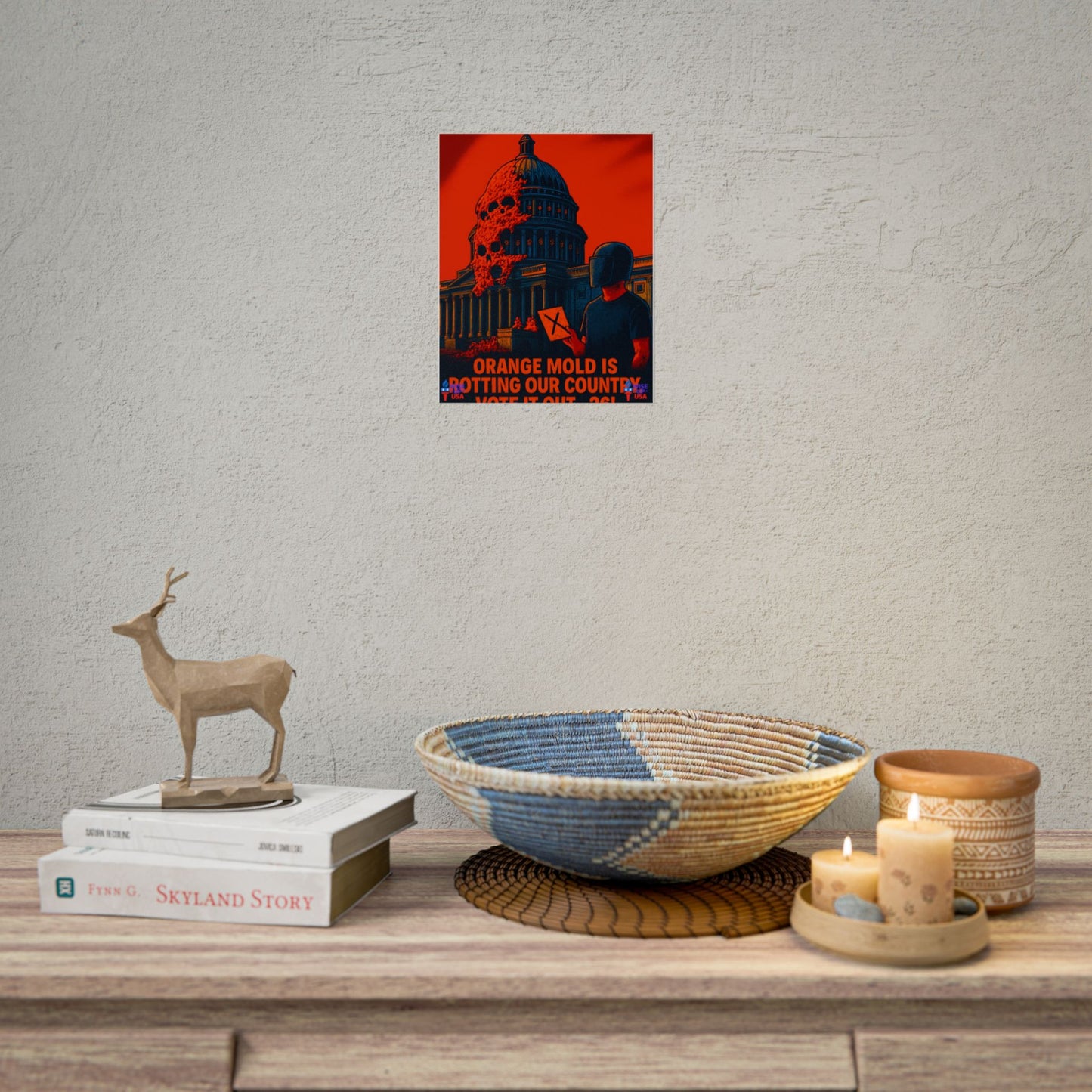 Colorful Protest Art Poster, Capitol Mold in 26, Activism Wall Art, Political Prints, Universal Health Care, Midterm Elections, oust elite
