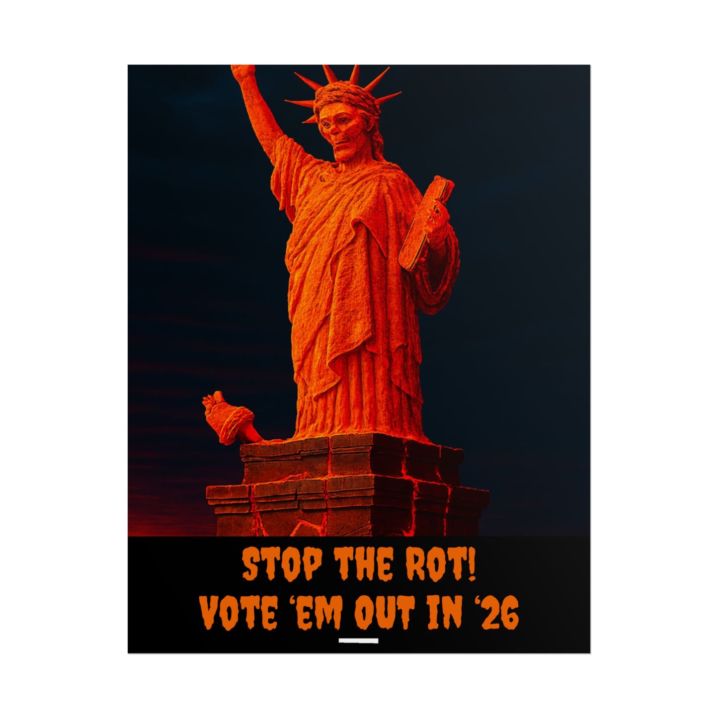 Colorful Protest Art Poster, Mold Rot Statue of Liberty, Activism Wall Art, Political Activist Prints, Vote Congress OUT, Midterms