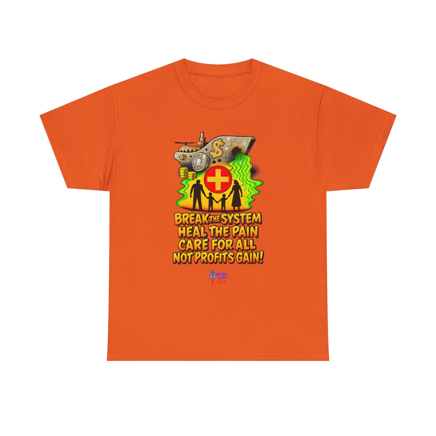 Unisex Heavy Cotton Tee with Care for All '26, Design, Election Day Apparel, Revolution, Gift for Activists, Midterm 26, Health Insurance