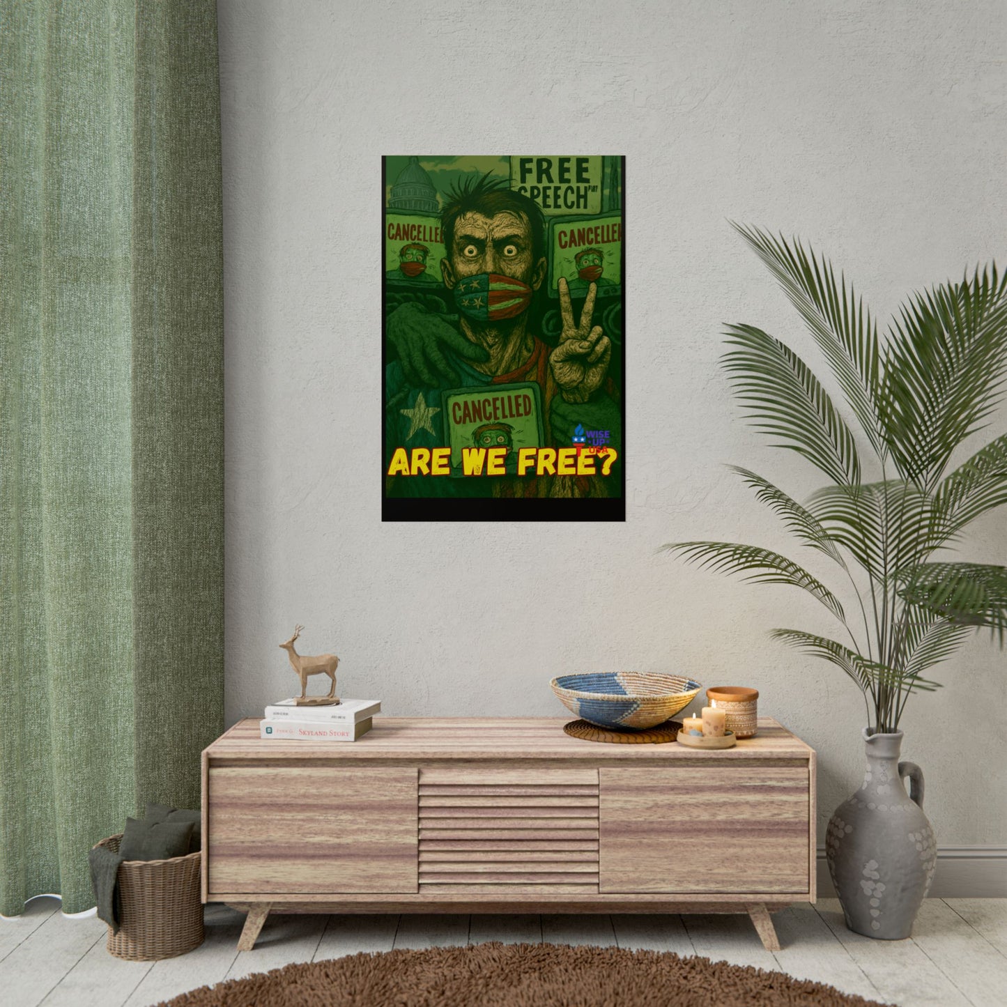 Protest Poster, Stop Cancel Culture Design, Activist Wall Art, Bold Political Message, Dorm Room Decor, Office Art, Election Season Sign