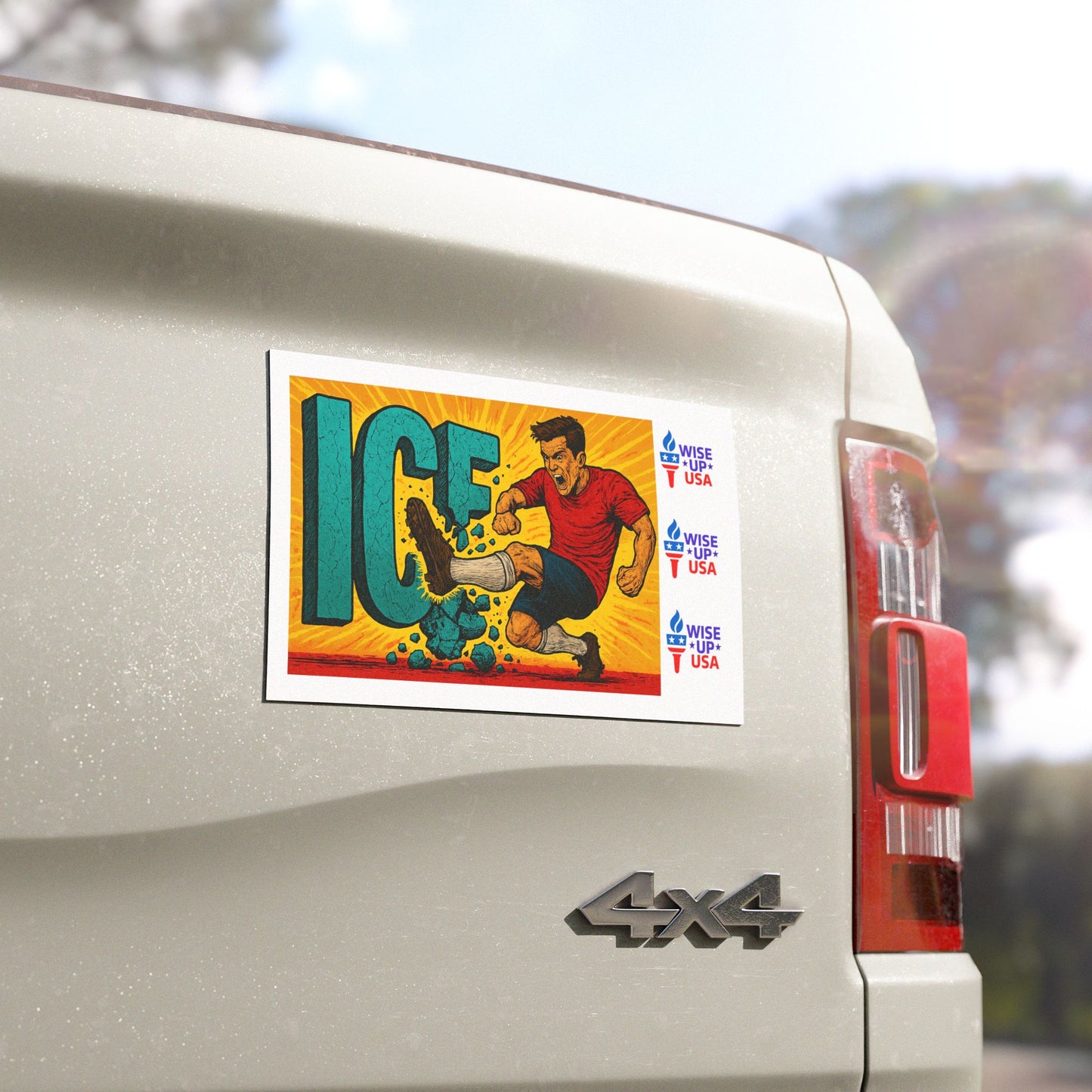 Political Car Magnets, USA Election Decor, Stop Ice raids, Gift for Activists, Stop Ice, Wise Up USA, Midterm Elections, Kick ICE