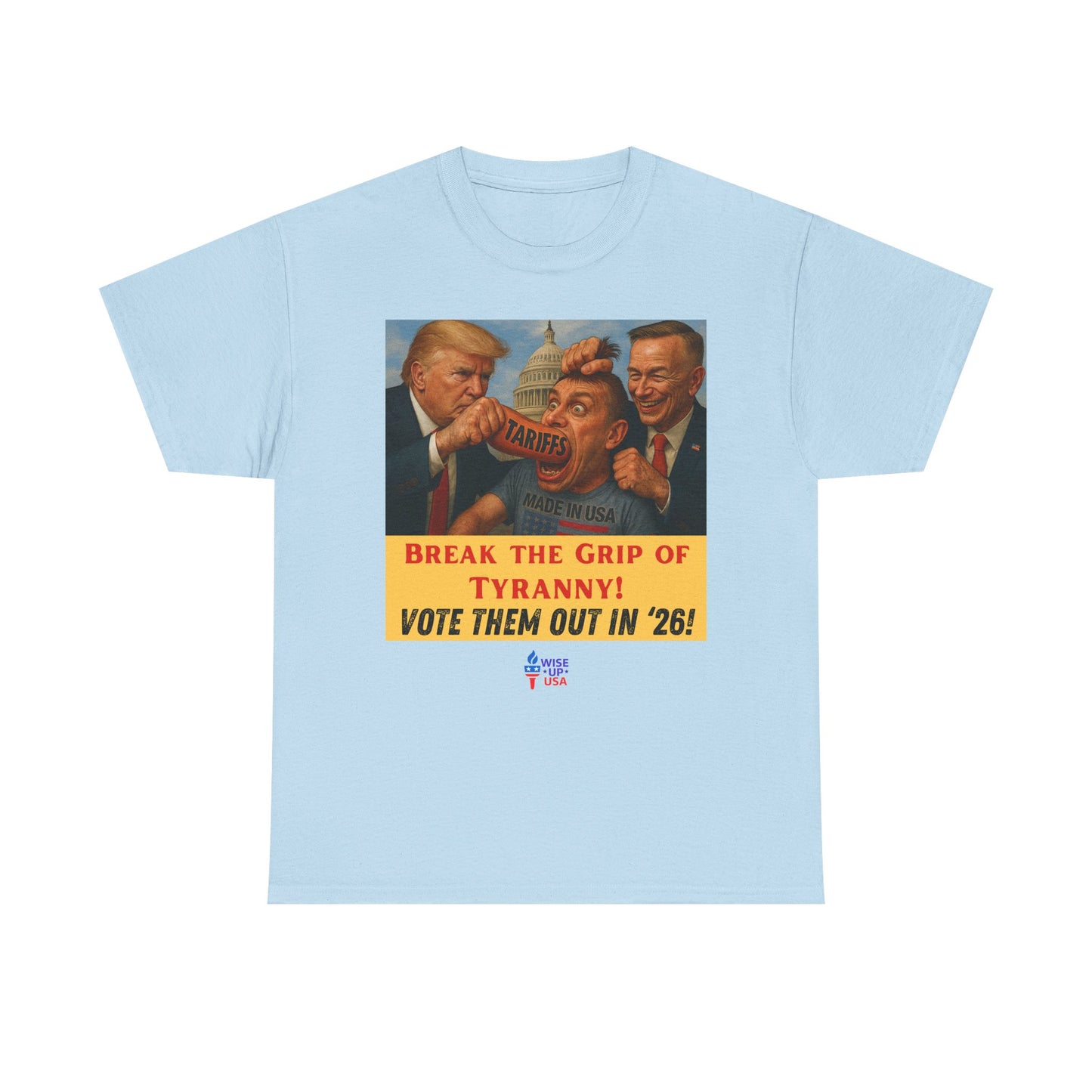 Unisex Heavy Cotton Tee with Break the Grip '26, Design, Election Day Apparel, Revolution, Gift for Activists, Midterm 26, Health Insurance