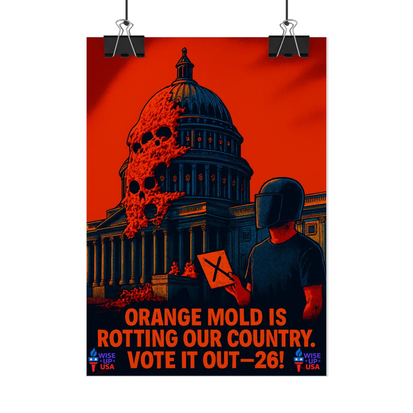 Colorful Protest Art Poster, Capitol Mold in 26, Activism Wall Art, Political Prints, Universal Health Care, Midterm Elections, oust elite