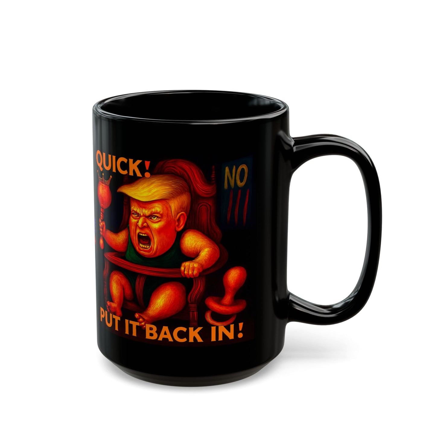 Stop Trump Black Mug for Patriots, Political Activists, Coffee Lovers, Drinkware, Gift for Political Activists, 11oz & 15oz Sizes