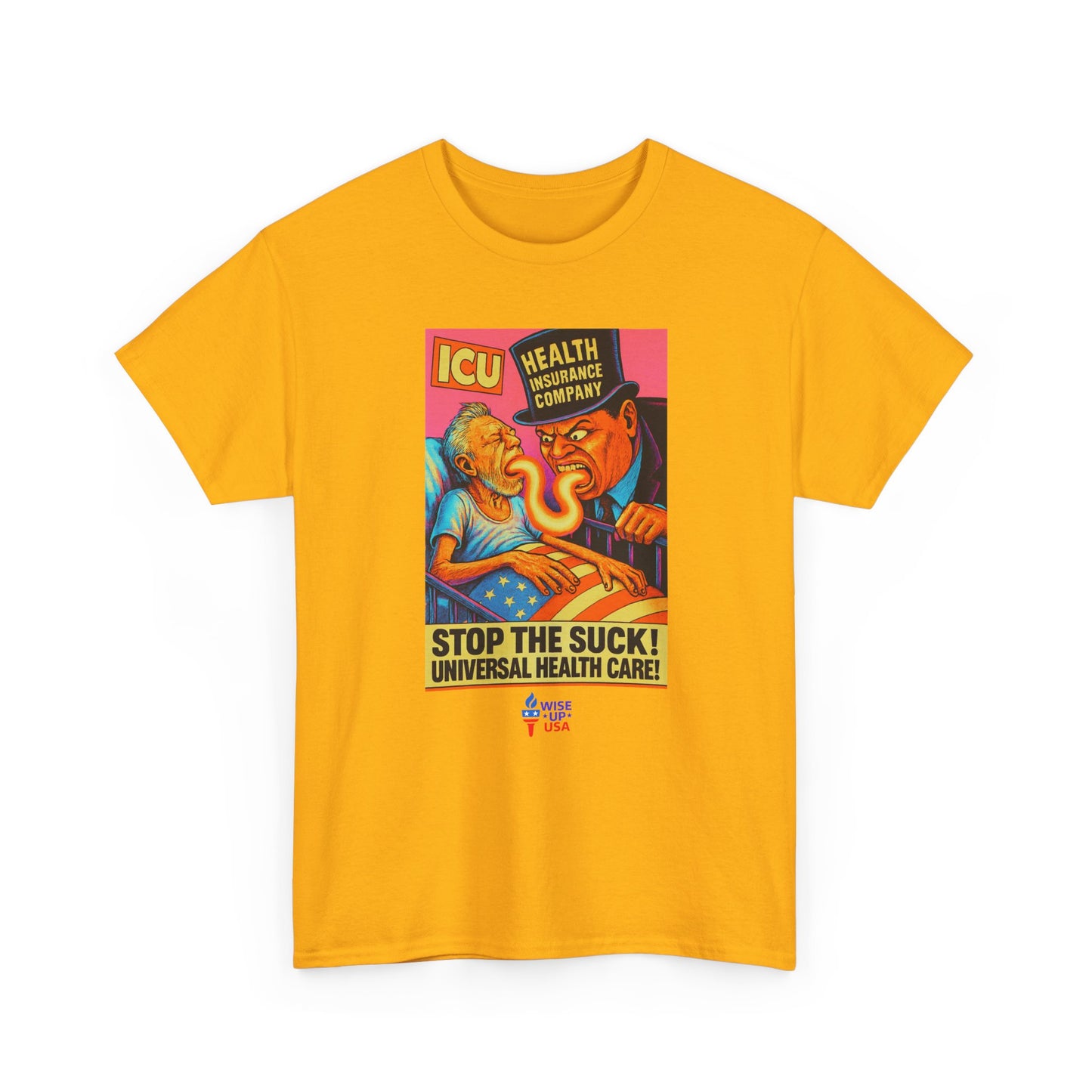Unisex Heavy Cotton Tee with Stop the Suck! '26, Design, Election Day Apparel, Revolution, Gift for Activists, Midterm 26, Health Insurance