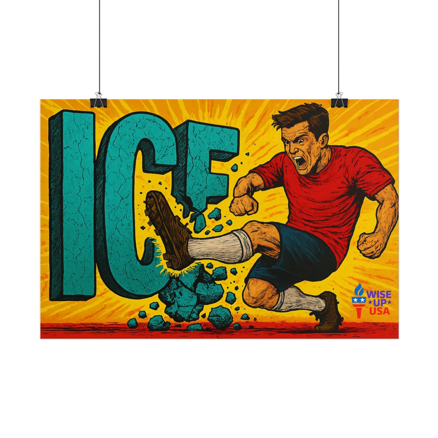 Colorful Protest Art Poster, Kick ICE, Activism Wall Art, Political Prints, Corrupt Congress, Midterm Elections, Stop Ice