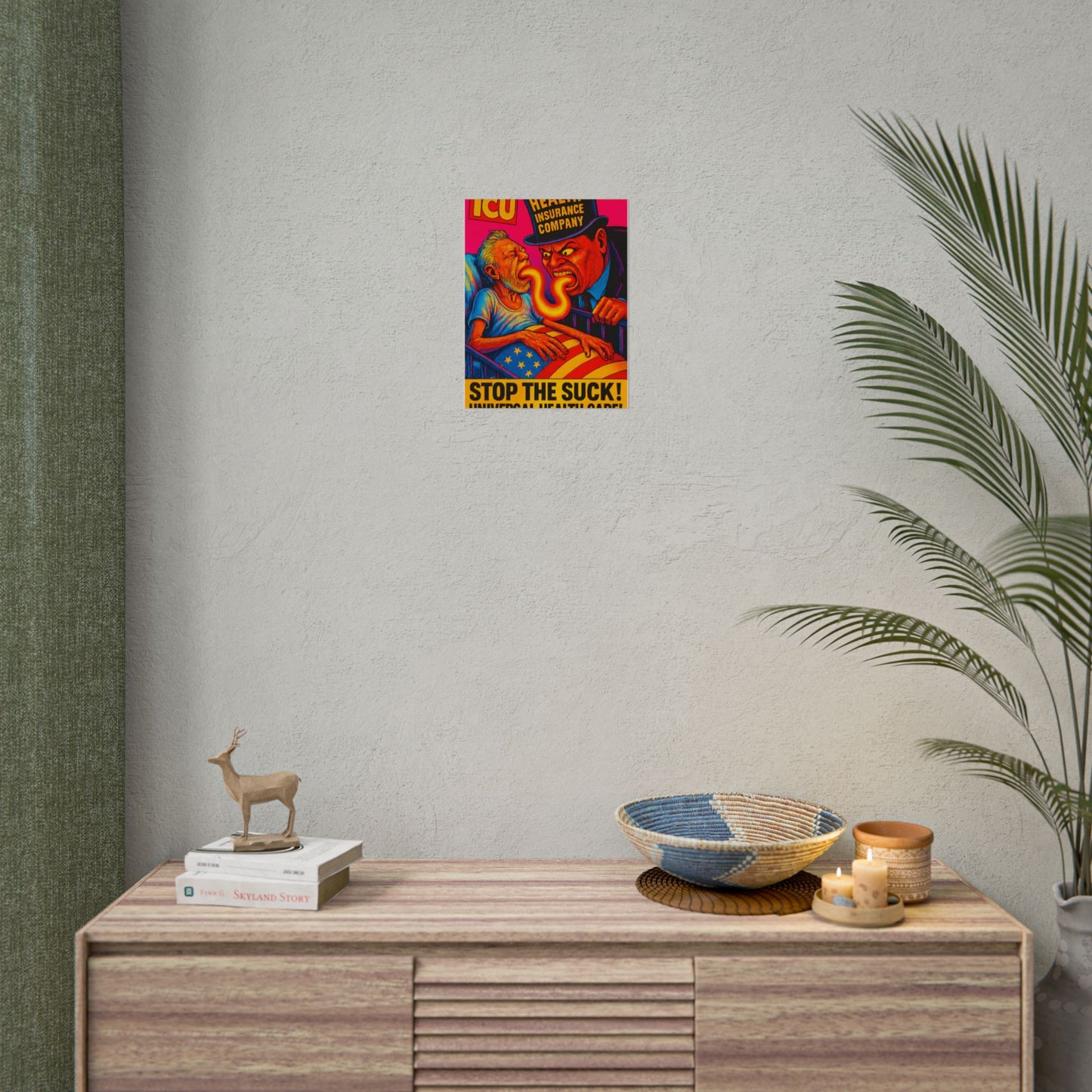 Colorful Protest Art Poster, Stop the Suck in 26, Activism Wall Art, Political Prints, Universal Health Care, Midterm Elections, oust elite