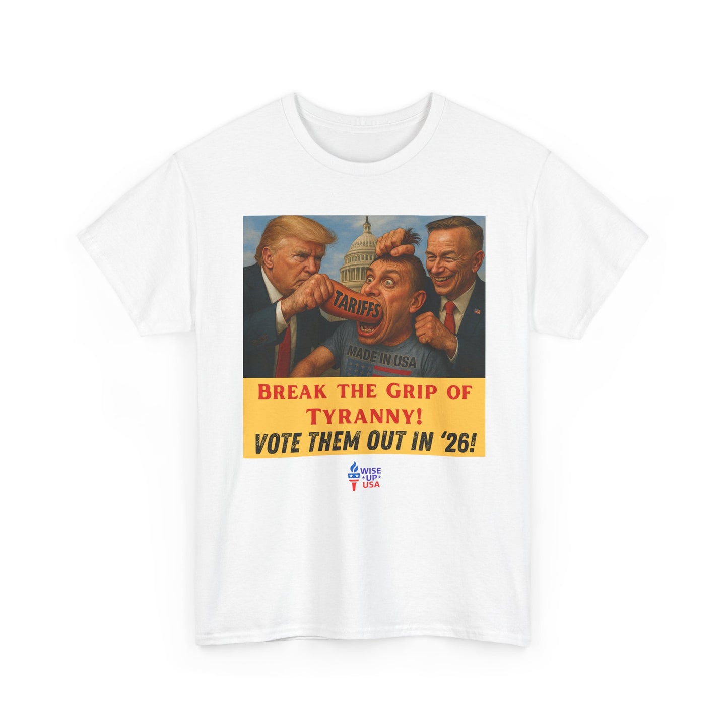 Unisex Heavy Cotton Tee with Break the Grip '26, Design, Election Day Apparel, Revolution, Gift for Activists, Midterm 26, Health Insurance