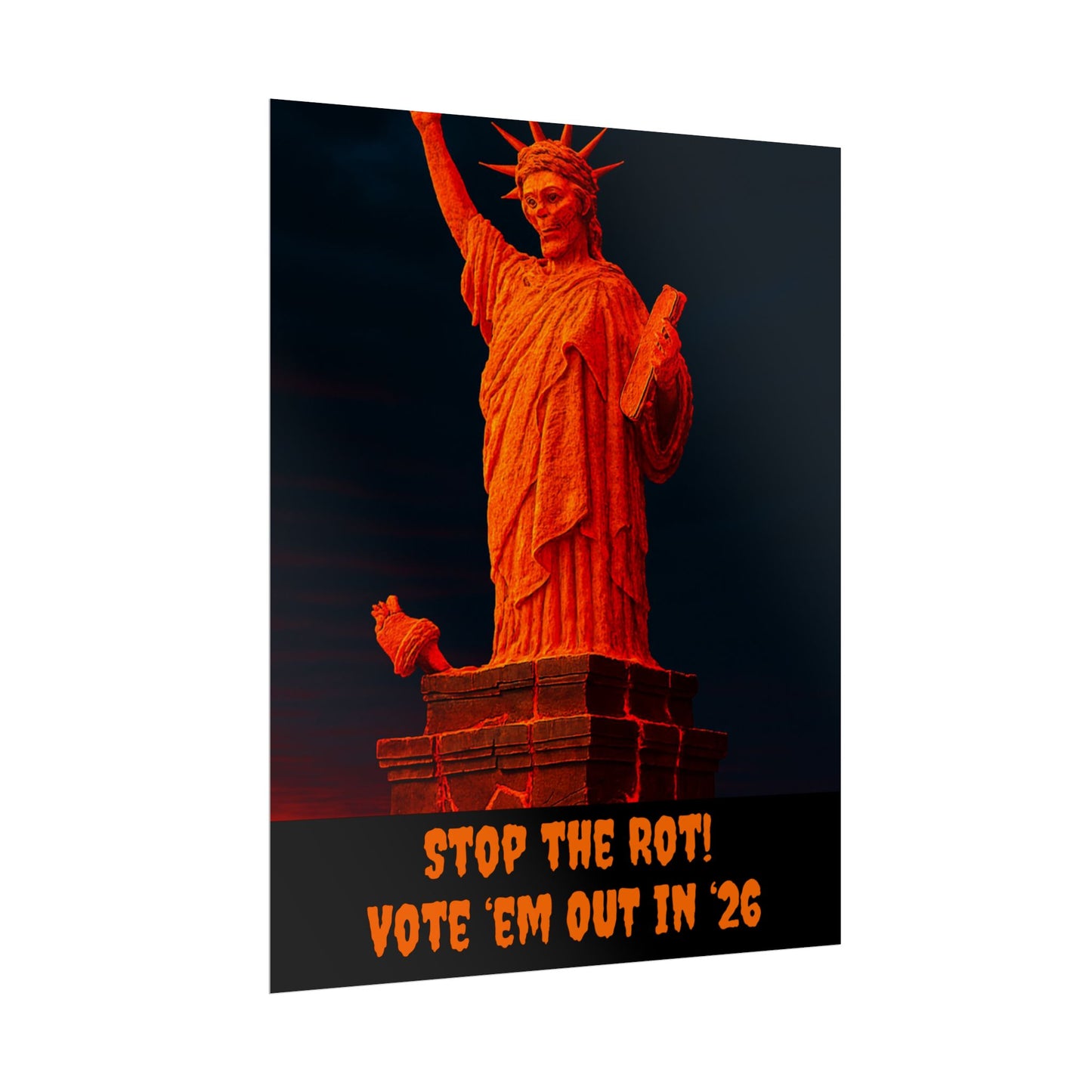 Colorful Protest Art Poster, Mold Rot Statue of Liberty, Activism Wall Art, Political Activist Prints, Vote Congress OUT, Midterms