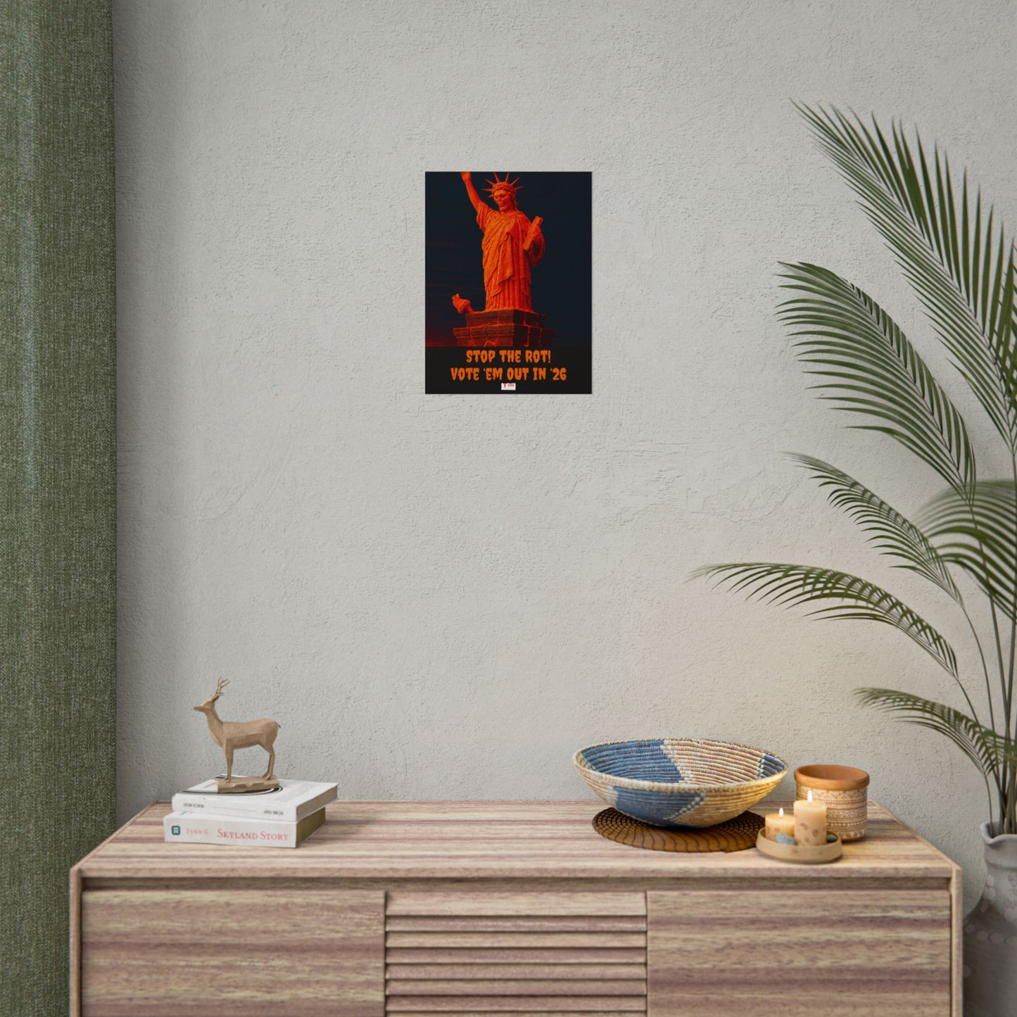 Colorful Protest Art Poster, Mold Rot Statue of Liberty, Activism Wall Art, Political Activist Prints, Vote Congress OUT, Midterms