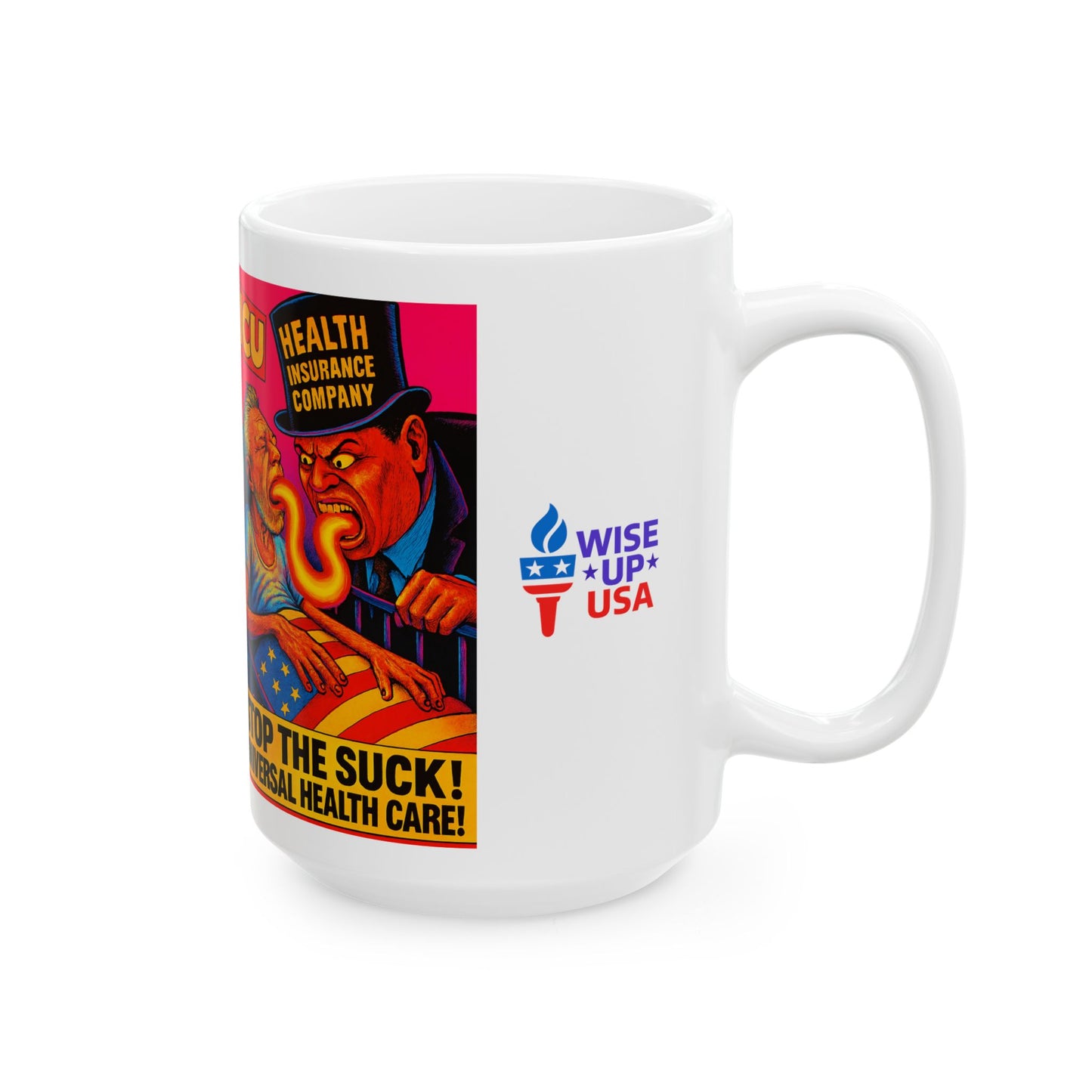 Ceramic Mug, Stop the Suck in 26, Election Decor, Wise Up USA, Activist, Midterms 26, Political Coffee Cup, Protester Present, Universal