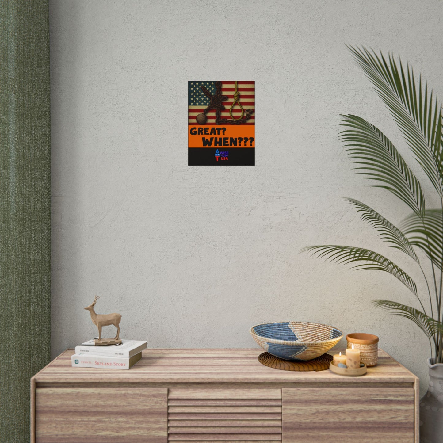 Protest Poster, Great? When? design, Activist Art, Bold Political Message, Dorm Decor, Election Season Sign, We were never Great, Stop MAGA