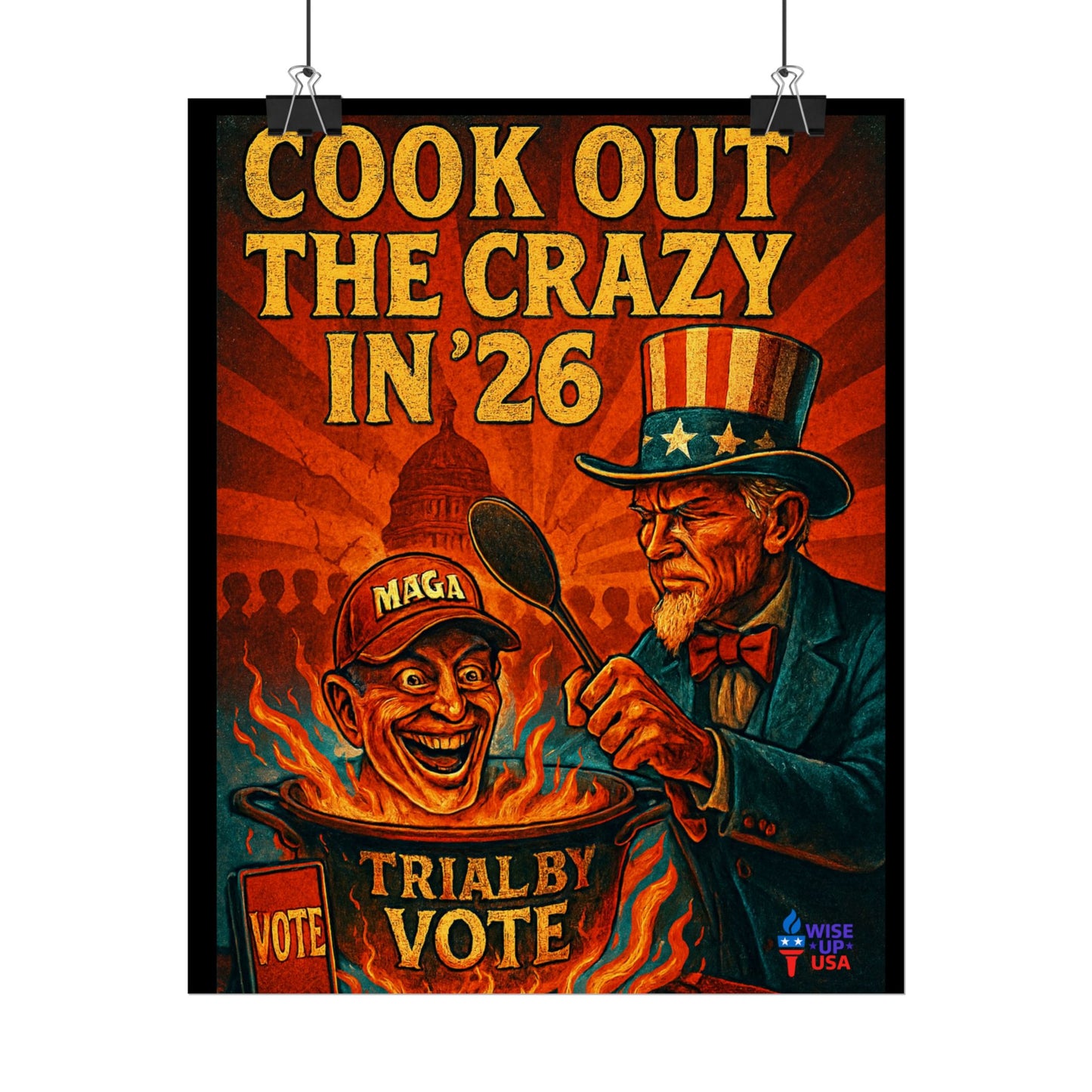 Political Protest Poster, USA Election Voting Out MAGA People 2026, Activist Art Print, Resistance Rally Sign, Patriotic Home Decor,
