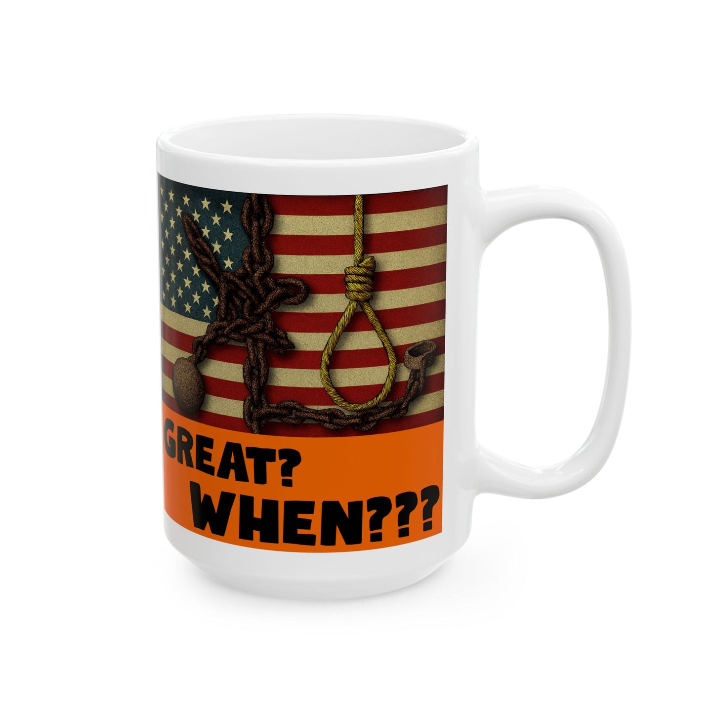 Ceramic Mug, Great? When?, Election Decor, Wise Up USA, Activist Gift, Midterms 26, Political Coffee Cup, Protester Present, Anti MAGA