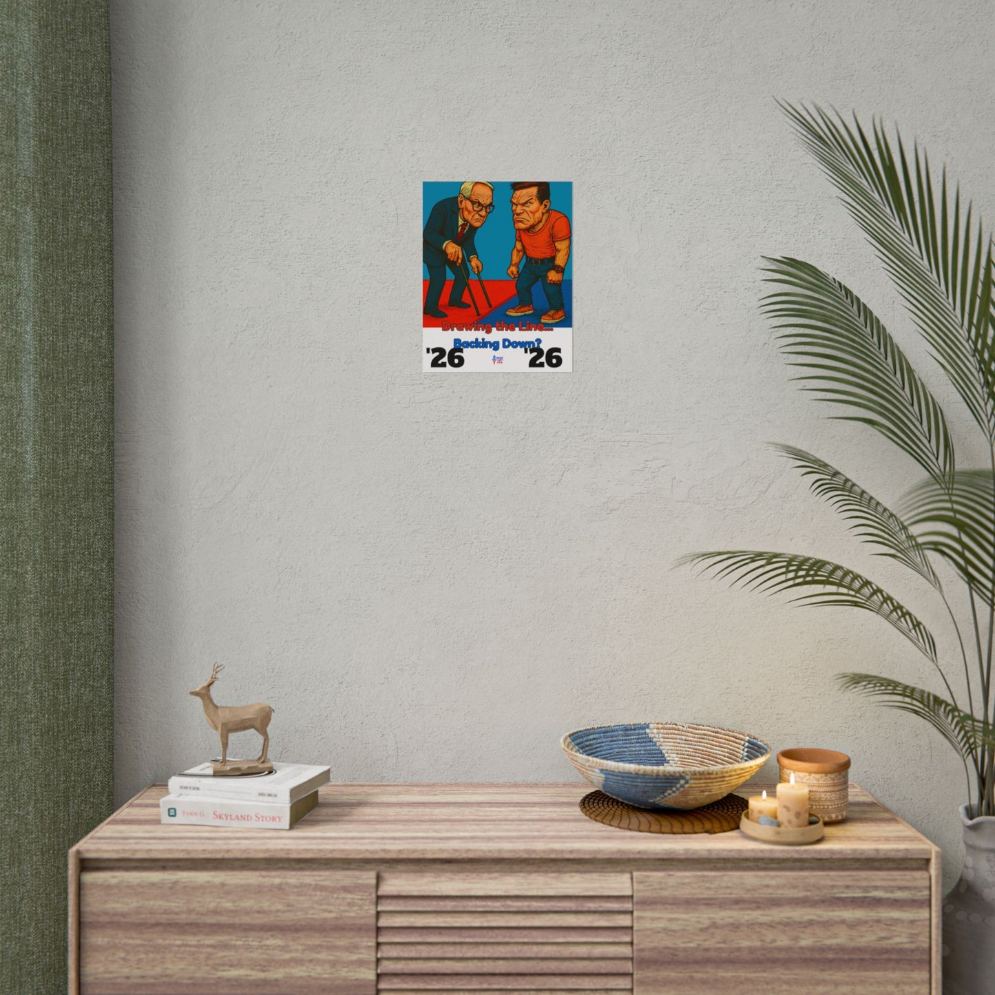 Colorful Protest Art Poster, Drawing the Line for 26, Activism Wall Art, Political Prints, Gift for Teachers and Students Midterm Elections