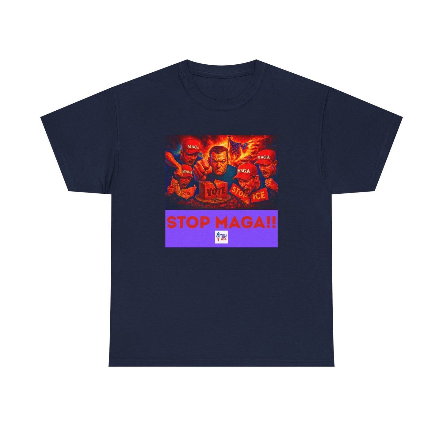 STOP MAGA '26 Unisex Heavy Cotton Tee - Election Day Apparel, Stop Trump - Gift for Activists, Midterm 26 - Rid of Republicans, Stop ICE,