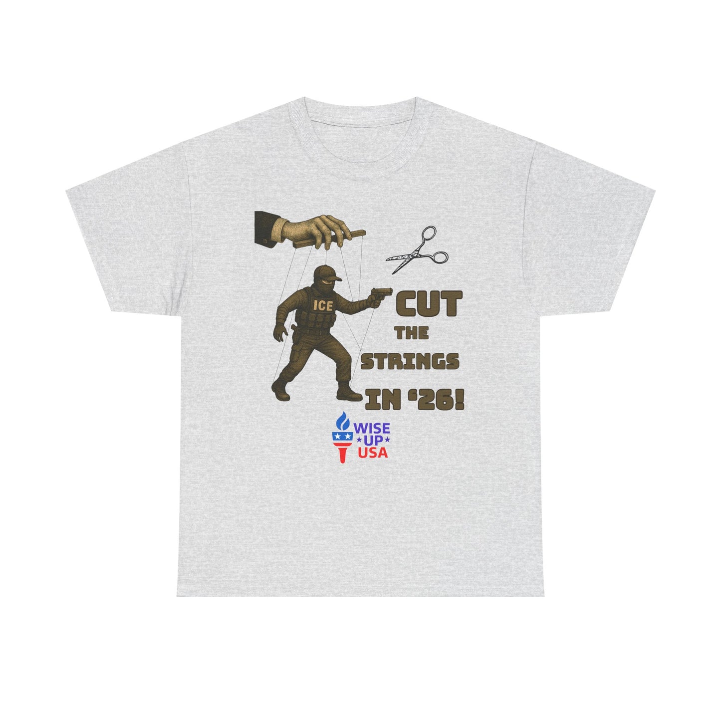 Cut the Strings in '26 Design, Midterm Election Shirt, Election Day Apparel, USA Pride Tee, Gift for Activists, Unisex Heavy cotton tee