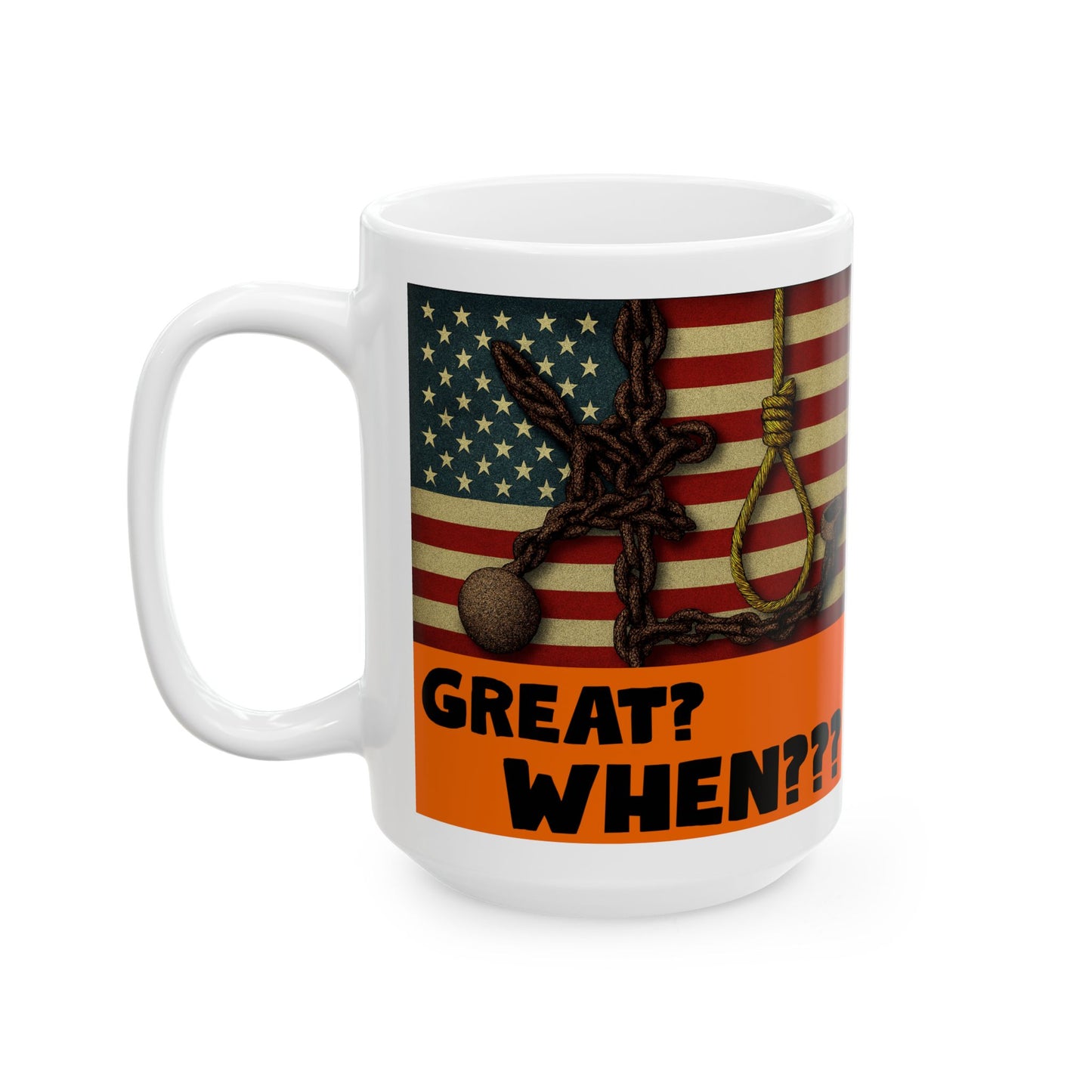 Ceramic Mug, Great? When?, Election Decor, Wise Up USA, Activist Gift, Midterms 26, Political Coffee Cup, Protester Present, Anti MAGA