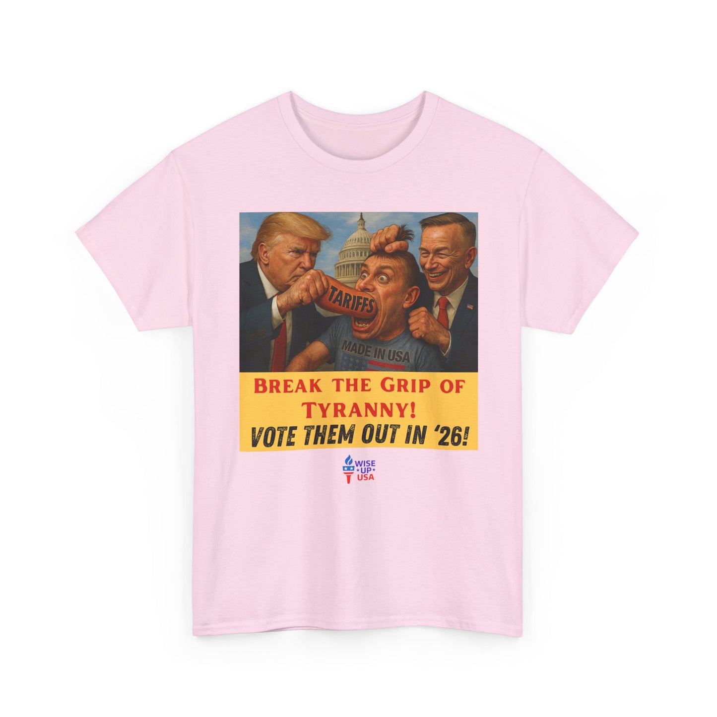 Unisex Heavy Cotton Tee with Break the Grip '26, Design, Election Day Apparel, Revolution, Gift for Activists, Midterm 26, Health Insurance