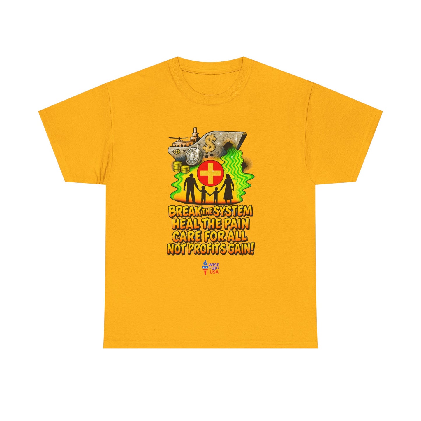Unisex Heavy Cotton Tee with Care for All '26, Design, Election Day Apparel, Revolution, Gift for Activists, Midterm 26, Health Insurance