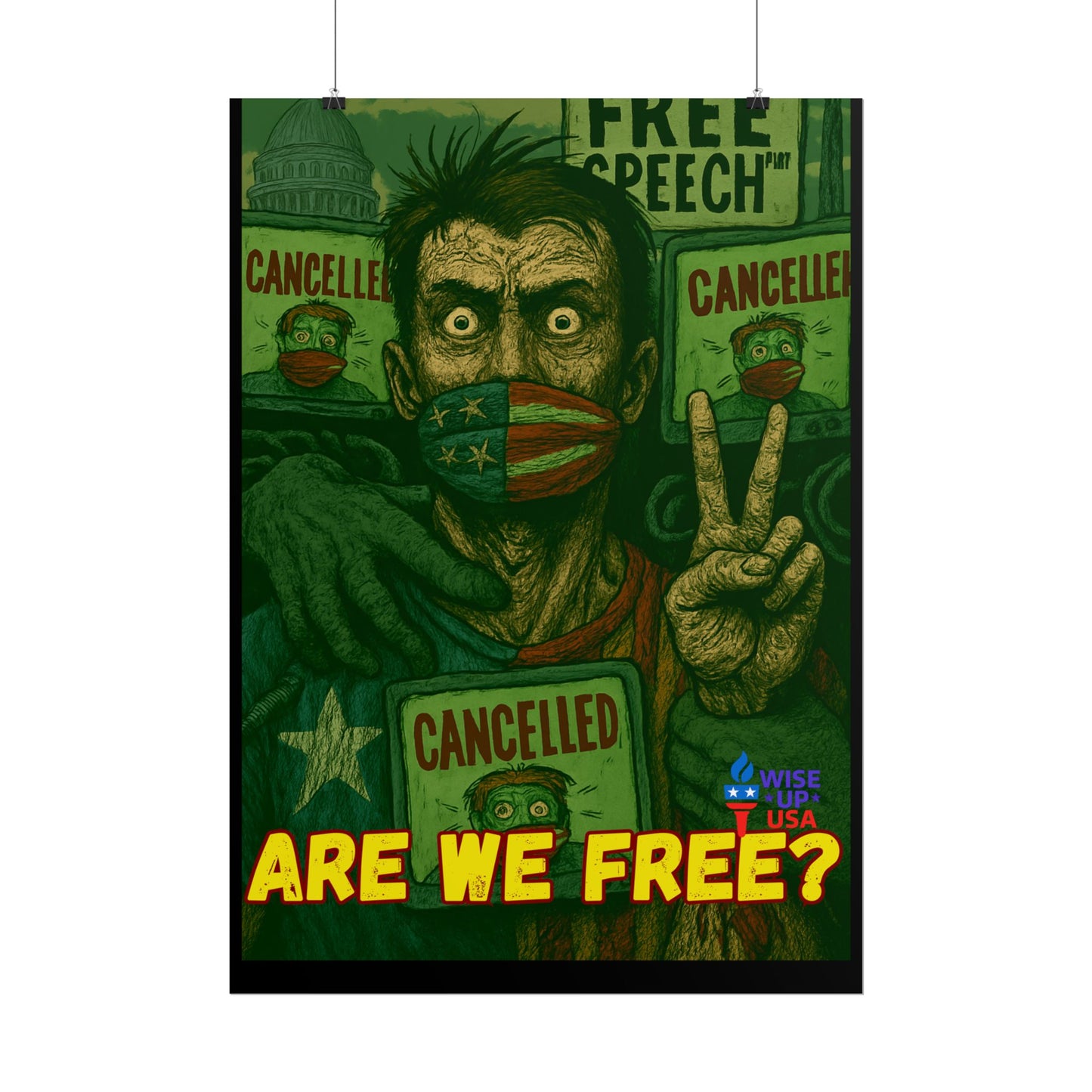 Protest Poster, Stop Cancel Culture Design, Activist Wall Art, Bold Political Message, Dorm Room Decor, Office Art, Election Season Sign