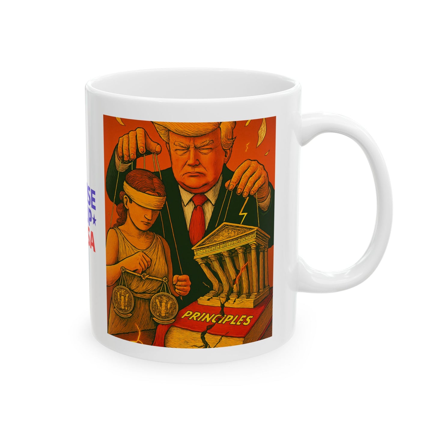Supreme Court Controlled By Trump Ceramic Mug, Political Gift for Activists, Elections Decor, Patriotic Coffee Cup, Voting Rights Advocate