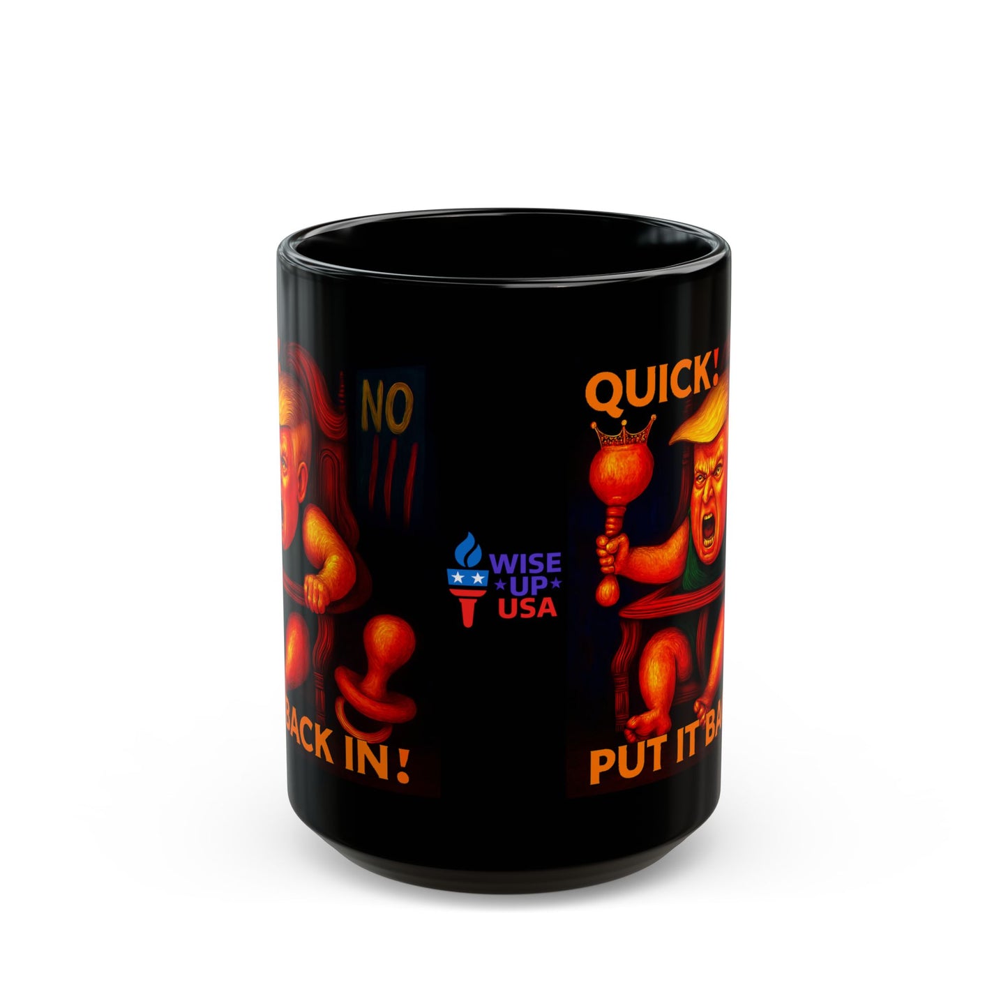 Stop Trump Black Mug for Patriots, Political Activists, Coffee Lovers, Drinkware, Gift for Political Activists, 11oz & 15oz Sizes