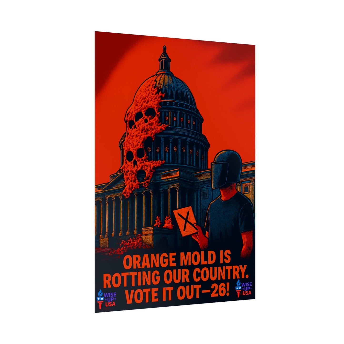 Colorful Protest Art Poster, Capitol Mold in 26, Activism Wall Art, Political Prints, Universal Health Care, Midterm Elections, oust elite