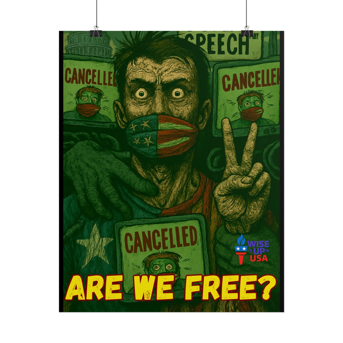 Protest Poster, Stop Cancel Culture Design, Activist Wall Art, Bold Political Message, Dorm Room Decor, Office Art, Election Season Sign