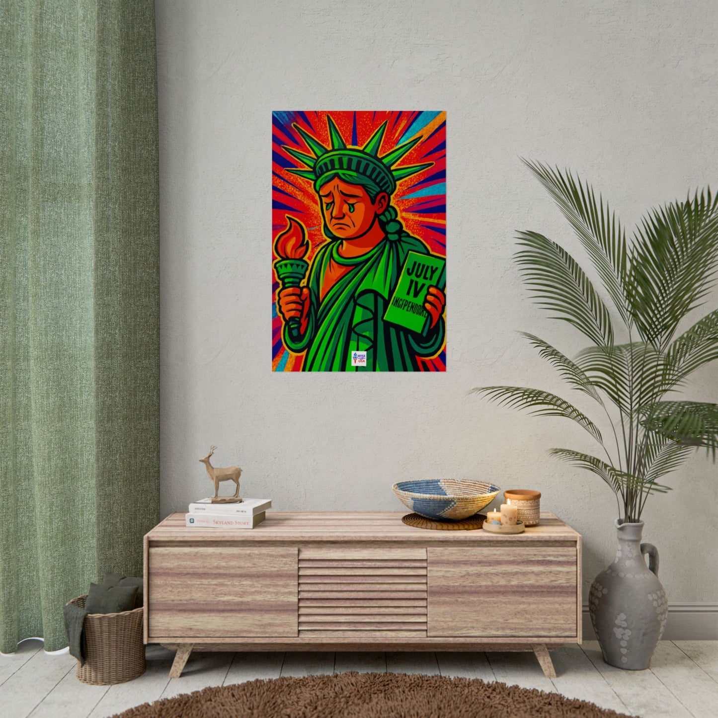 Colorful Protest Art Poster, Trump Shamed Statue of Liberty, Activism Wall Art, Educational Prints, Gift for Teachers and Students