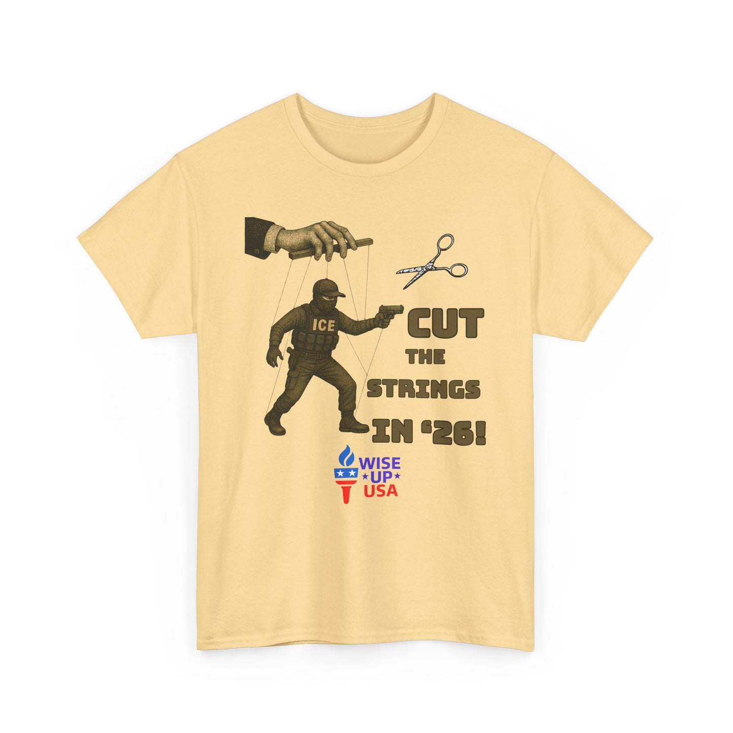Cut the Strings in '26 Design, Midterm Election Shirt, Election Day Apparel, USA Pride Tee, Gift for Activists, Unisex Heavy cotton tee