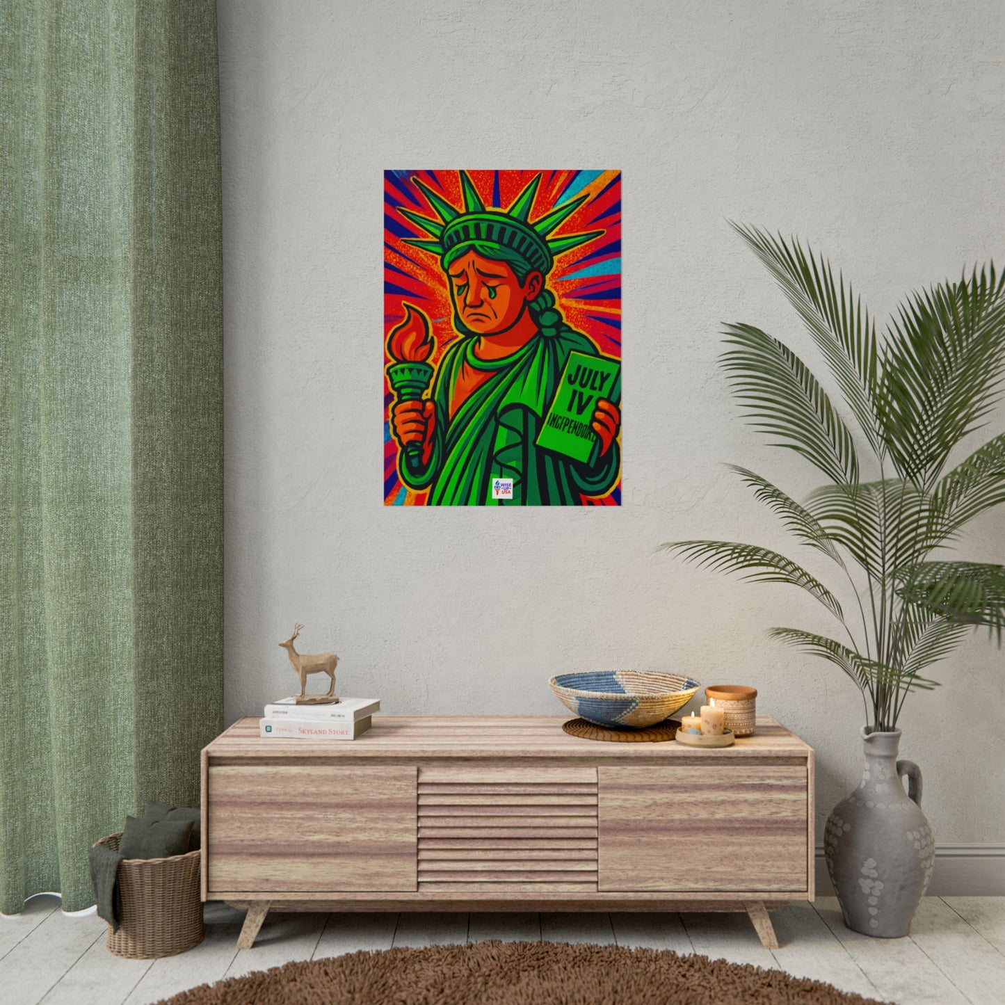 Colorful Protest Art Poster, Trump Shamed Statue of Liberty, Activism Wall Art, Educational Prints, Gift for Teachers and Students