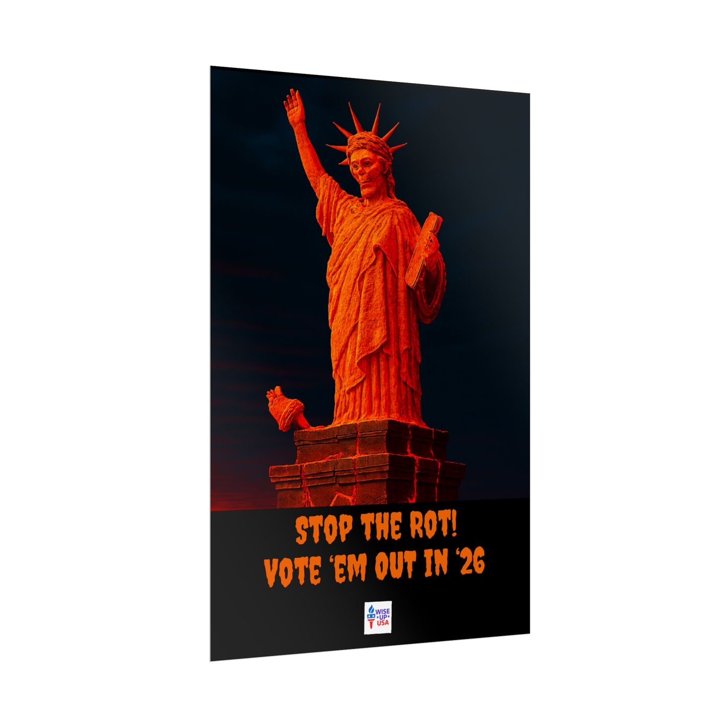 Colorful Protest Art Poster, Mold Rot Statue of Liberty, Activism Wall Art, Political Activist Prints, Vote Congress OUT, Midterms