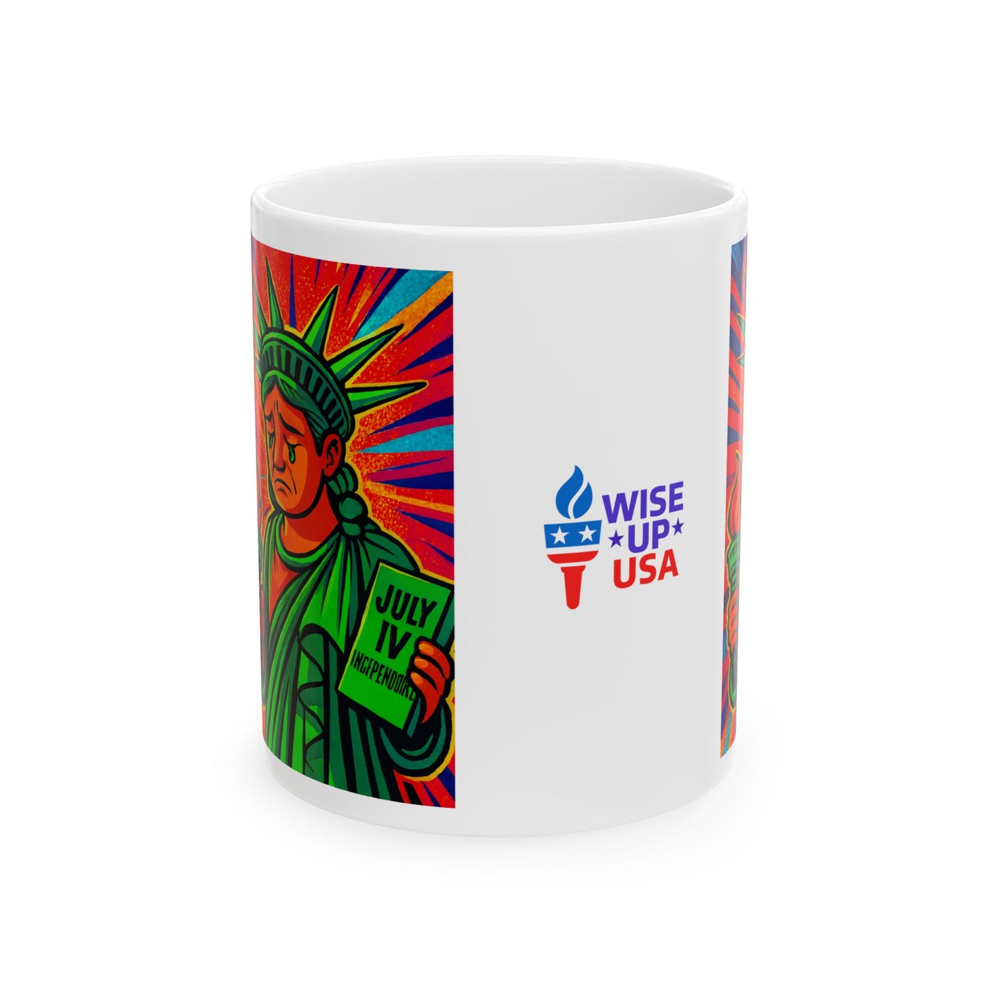 Ceramic Mug, Trump Shamed Statue in 26, Election Decor, Wise Up USA, Activist Gift, Midterms 26, Political Coffee Cup, Protester Present