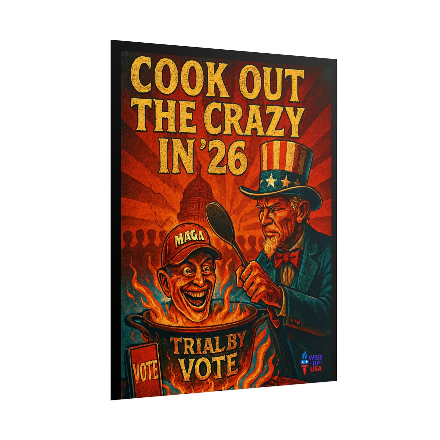 Political Protest Poster, USA Election Voting Out MAGA People 2026, Activist Art Print, Resistance Rally Sign, Patriotic Home Decor,