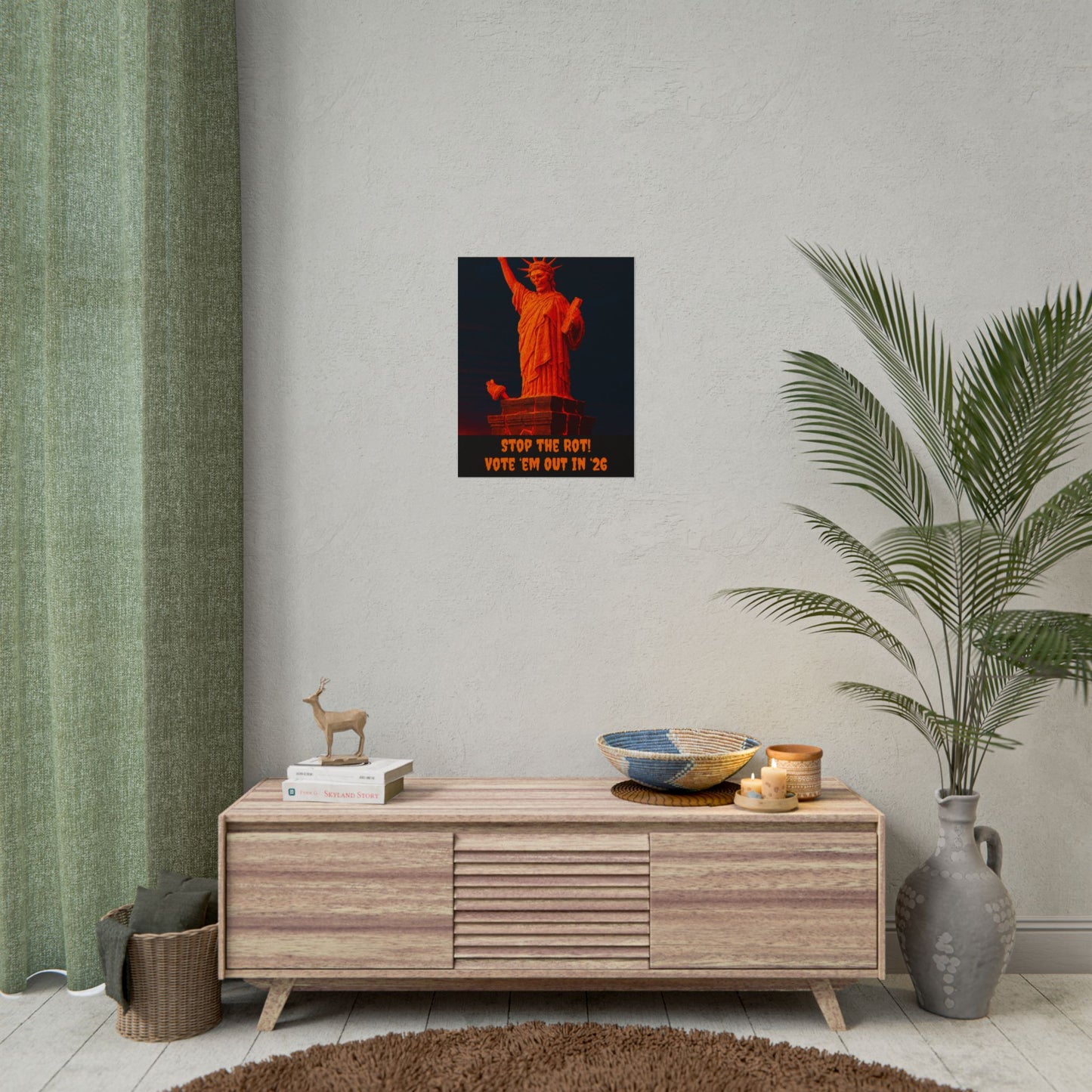 Colorful Protest Art Poster, Mold Rot Statue of Liberty, Activism Wall Art, Political Activist Prints, Vote Congress OUT, Midterms