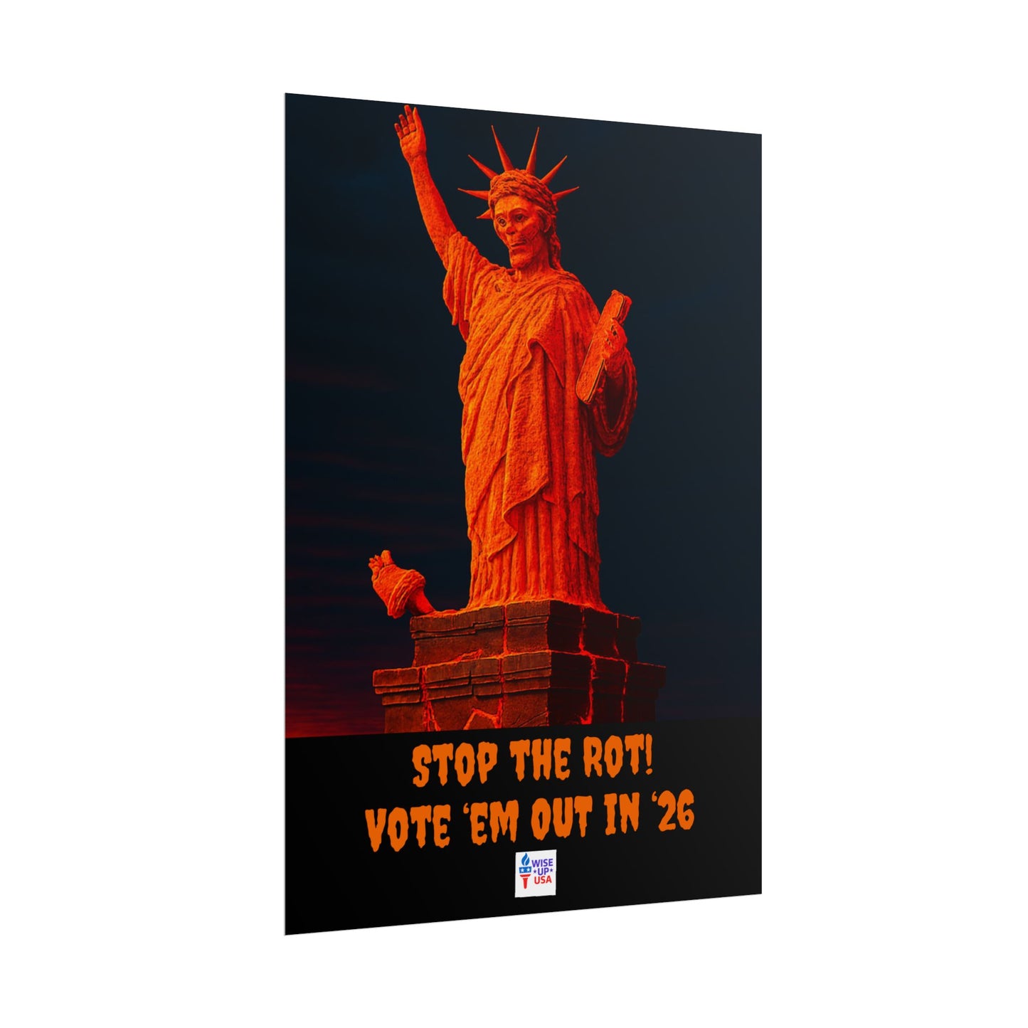 Colorful Protest Art Poster, Mold Rot Statue of Liberty, Activism Wall Art, Political Activist Prints, Vote Congress OUT, Midterms